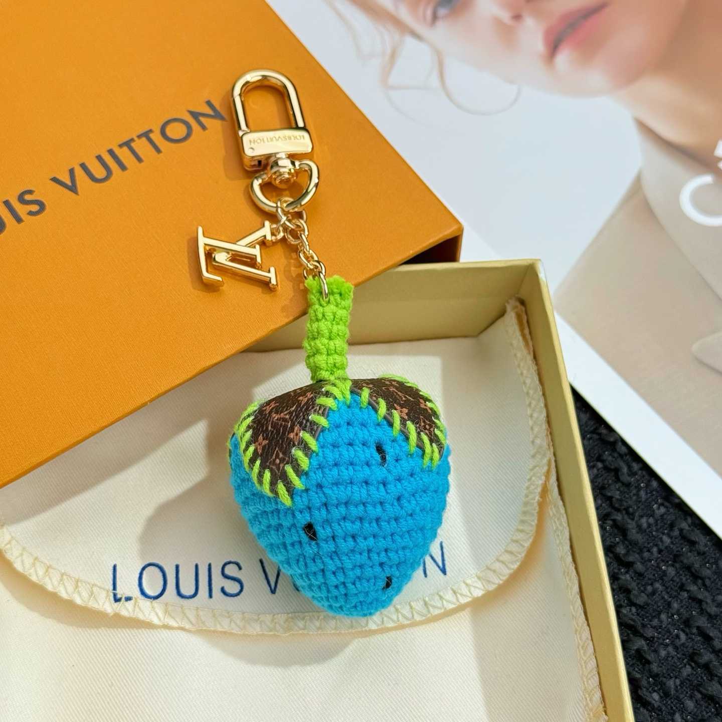 Louis Vuitton Berrylicious Crochet Bag Charm   M02583 - FashionPlug