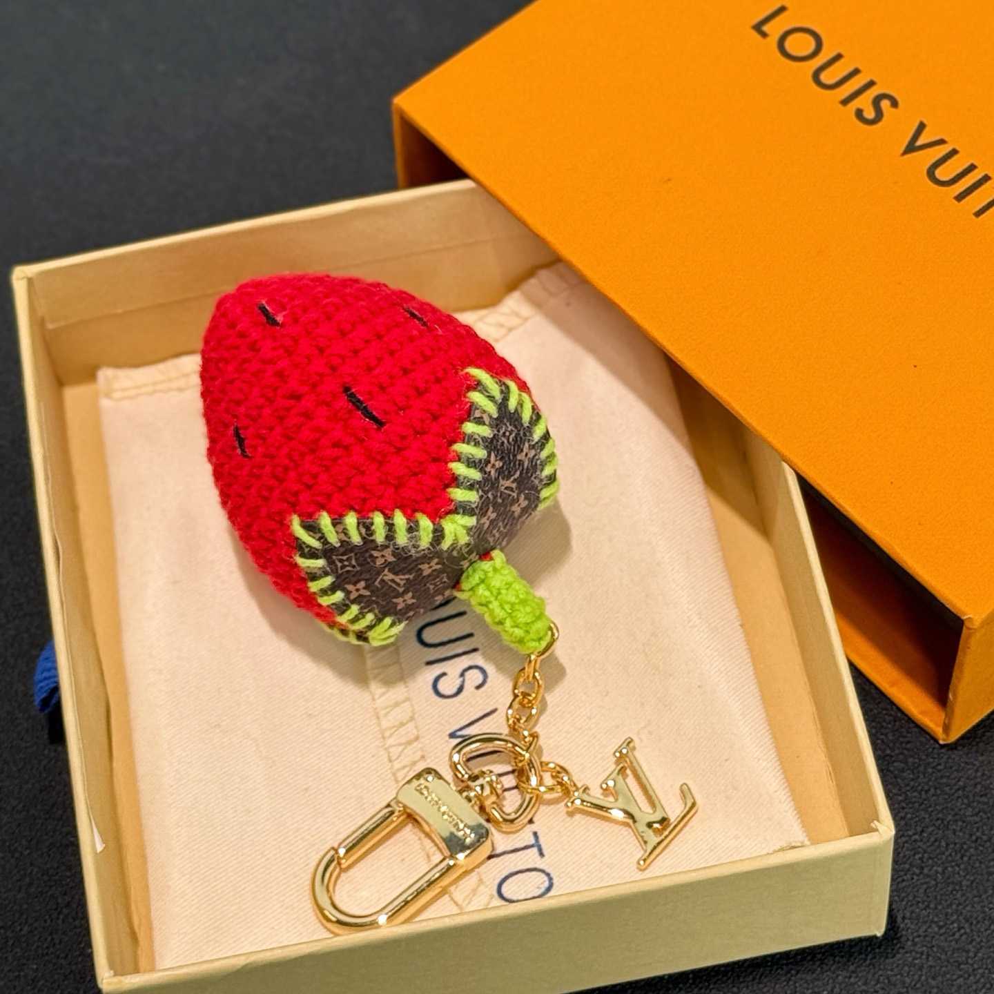 Louis Vuitton Berrylicious Crochet Bag Charm   M02583 - FashionPlug