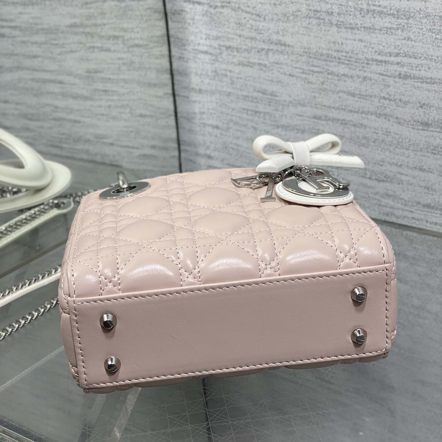 Dior Or Mini Lady Dior Bag with Chain  - FashionPlug
