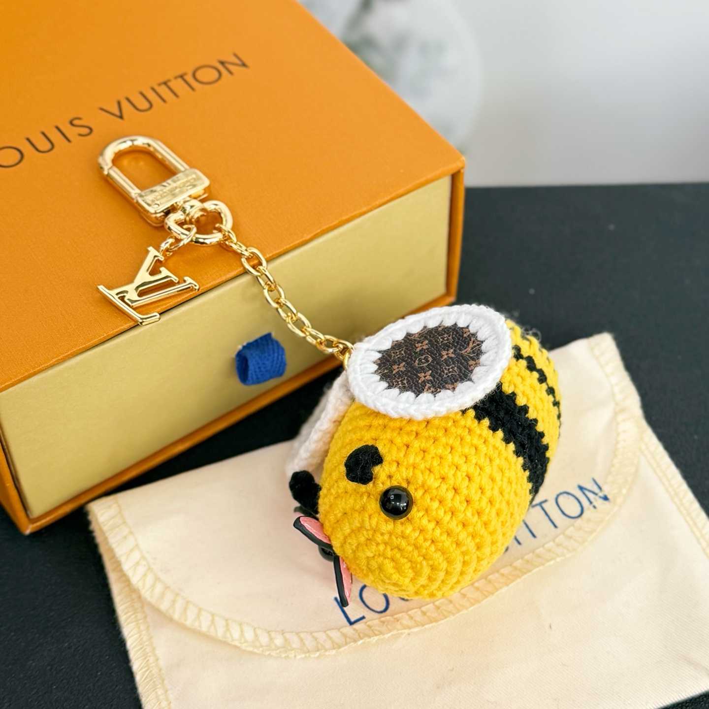 Louis Vuitton Bee LV Crochet Bag Charm   M02585 - FashionPlug