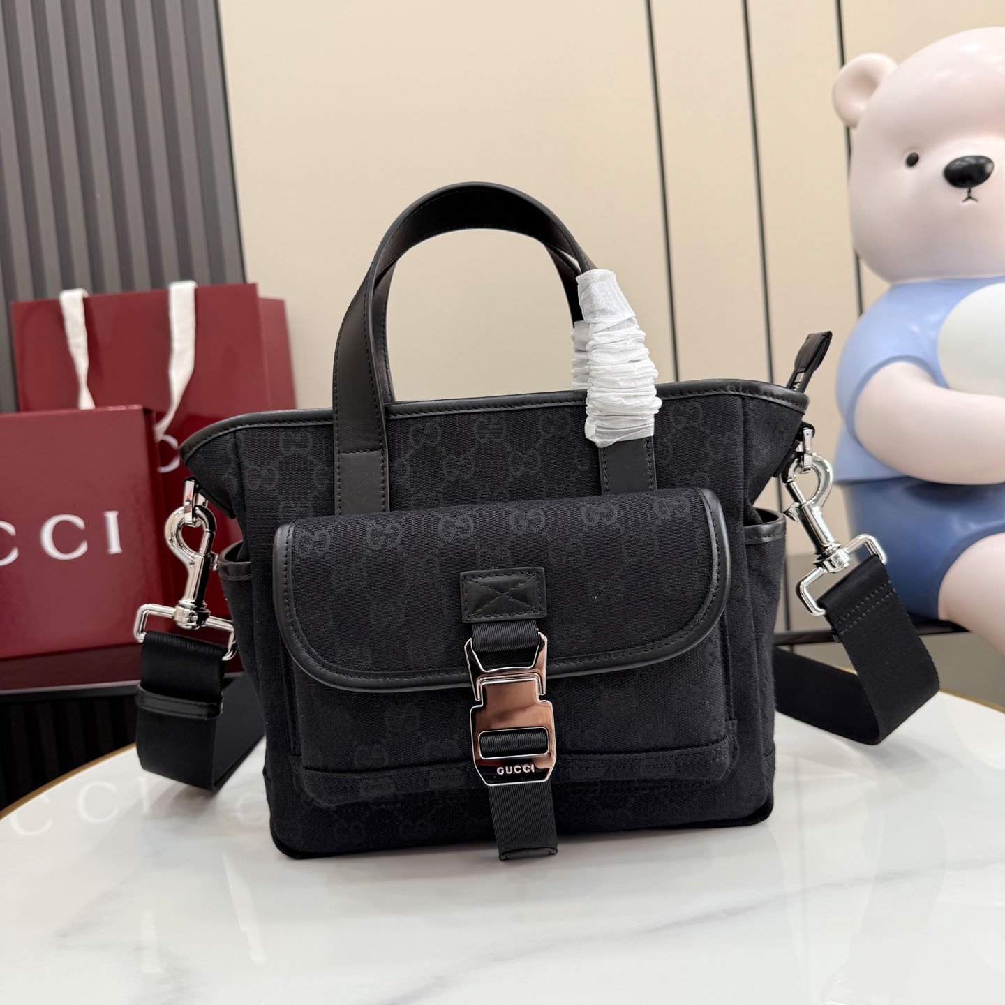 Gucci GG Canvas Small Tote Bag 854743 - FashionPlug