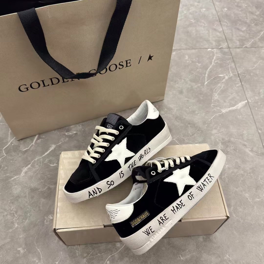 Golden Goose Exclusive Haus Of Dreamers Stardan in Velvet | White x Black - FashionPlug
