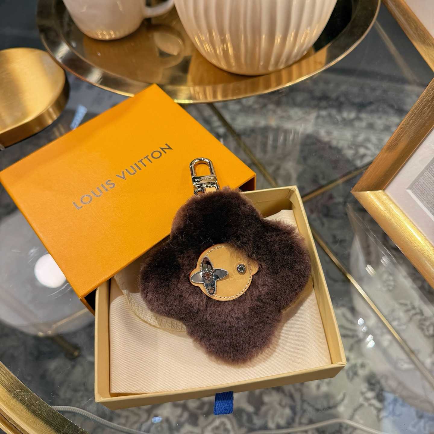 Louis Vuitton Vivienne Shearling Bag Charm   - FashionPlug