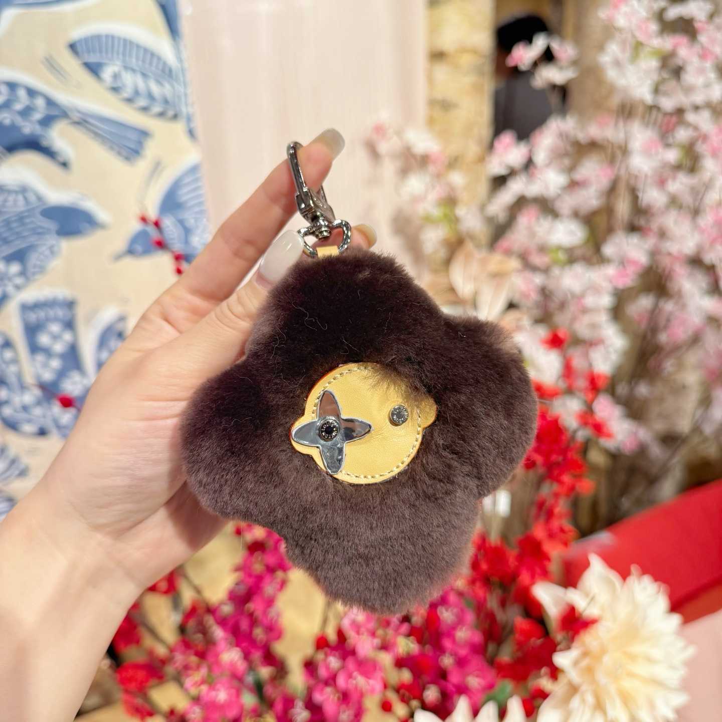Louis Vuitton Vivienne Shearling Bag Charm   - FashionPlug
