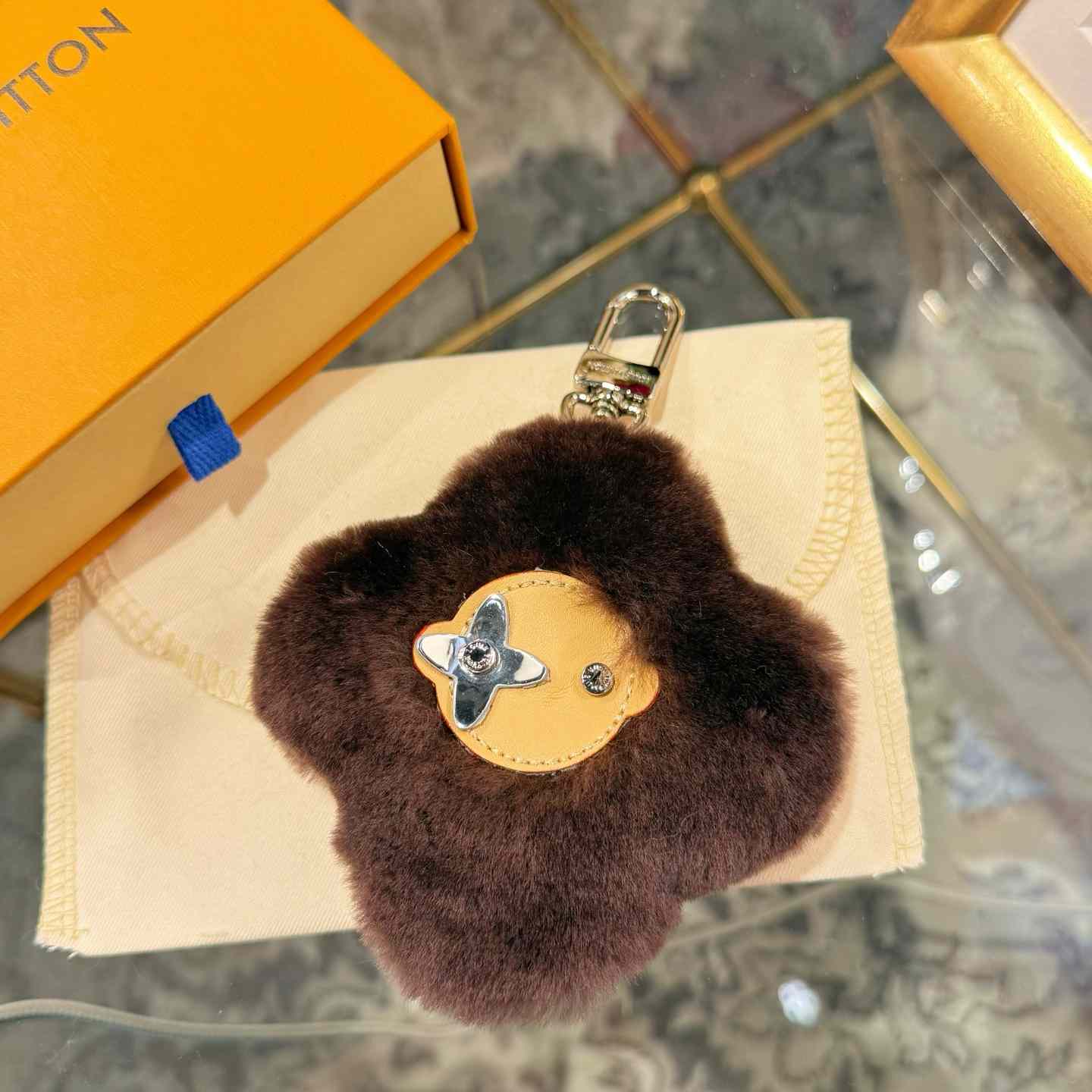 Louis Vuitton Vivienne Shearling Bag Charm   - FashionPlug