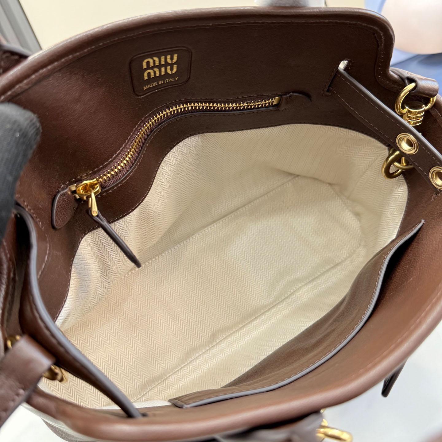 Miu Miu Aventure Nappa Leather Bag 5BA292 - FashionPlug