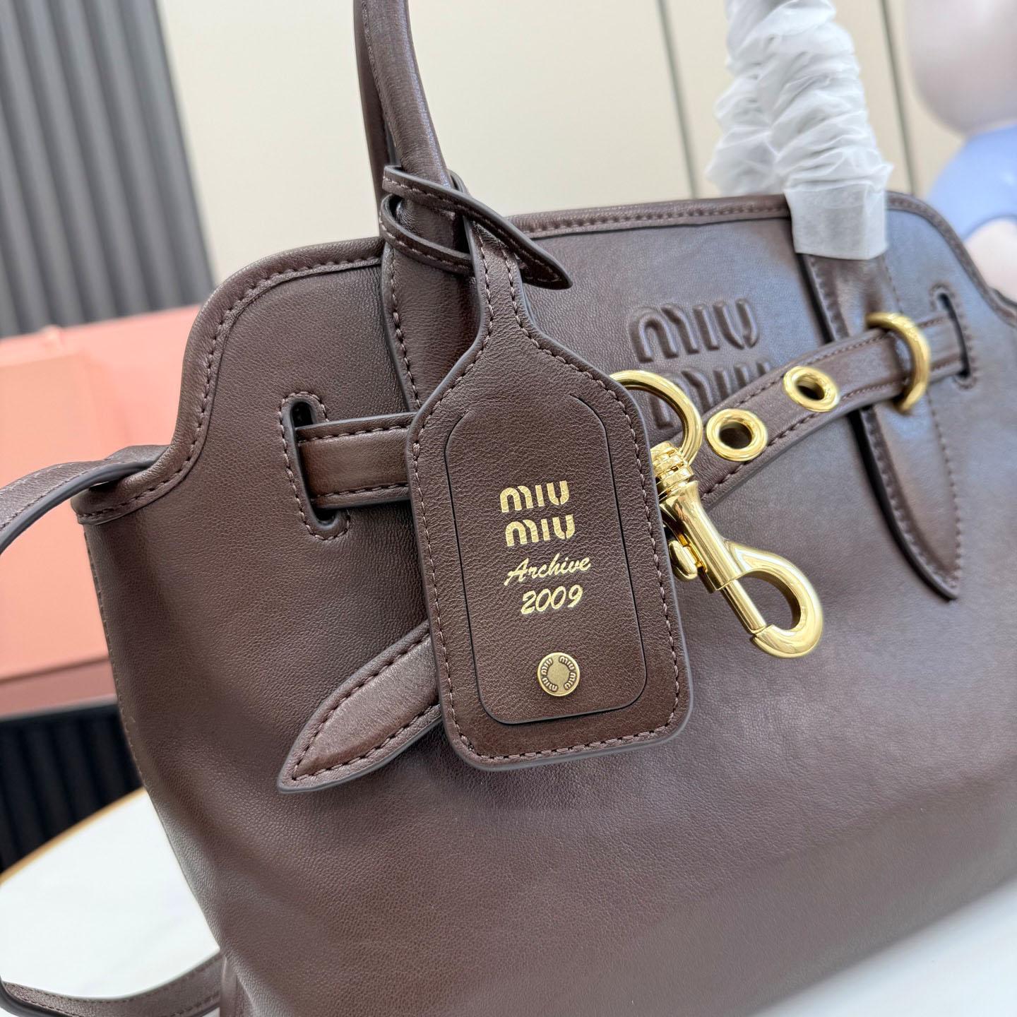 Miu Miu Aventure Nappa Leather Bag 5BA292 - FashionPlug