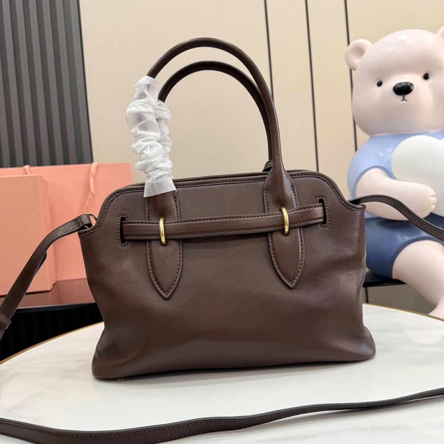 Miu Miu Aventure Nappa Leather Bag 5BA292 - FashionPlug