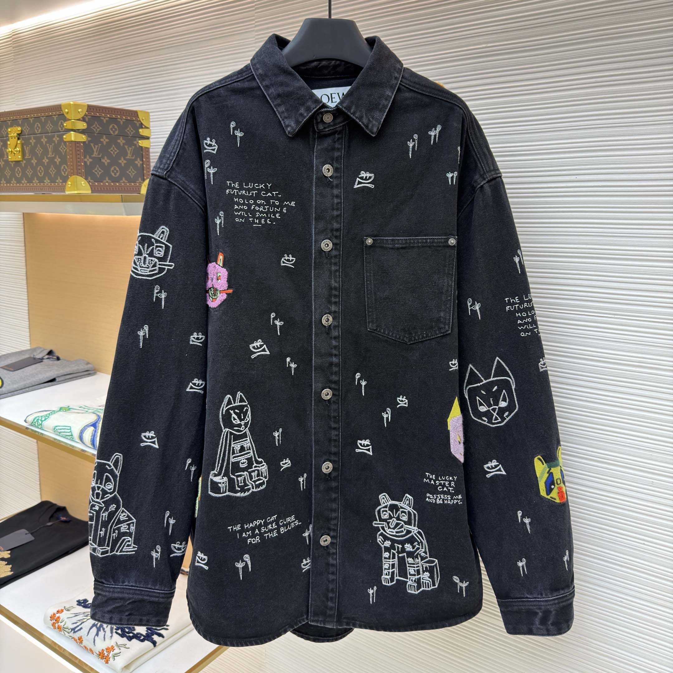 Loewe Overshirt In Denim - FashionPlug