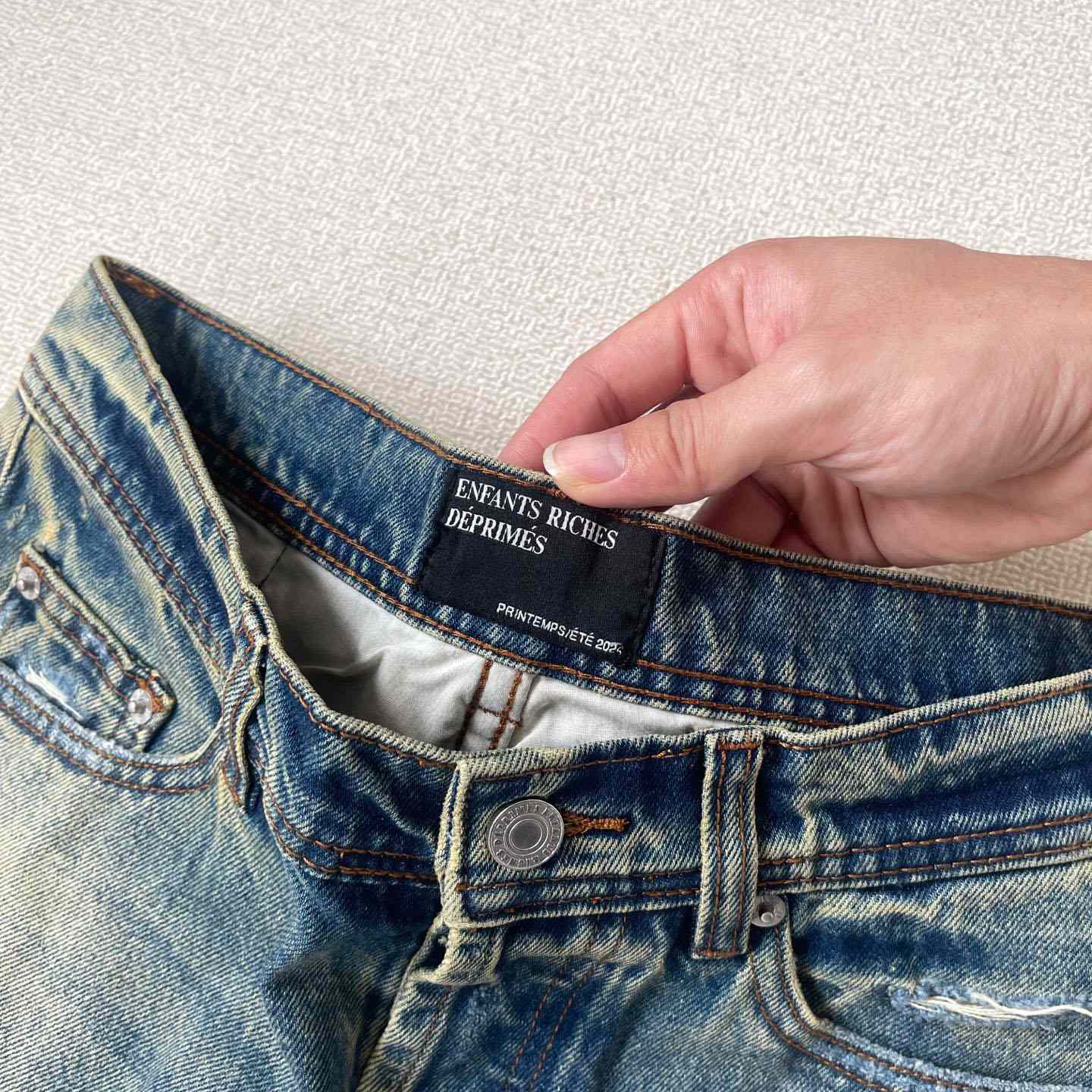 Enfants Riches Déprimés Corpse Pose Jeans 'Yellow Tint' - FashionPlug