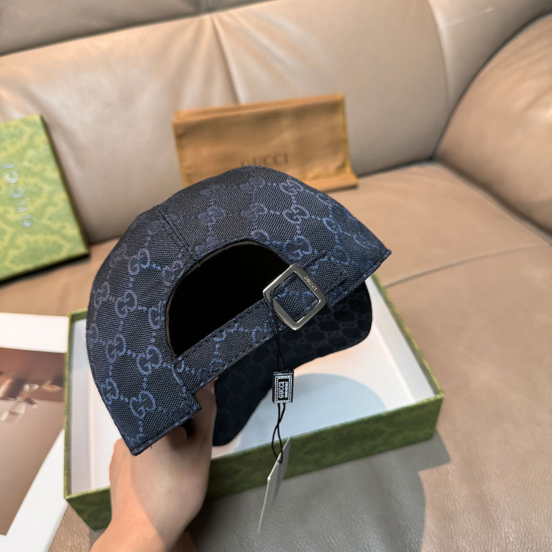 Gucci GG Cotton Baseball Hat With Web - FashionPlug