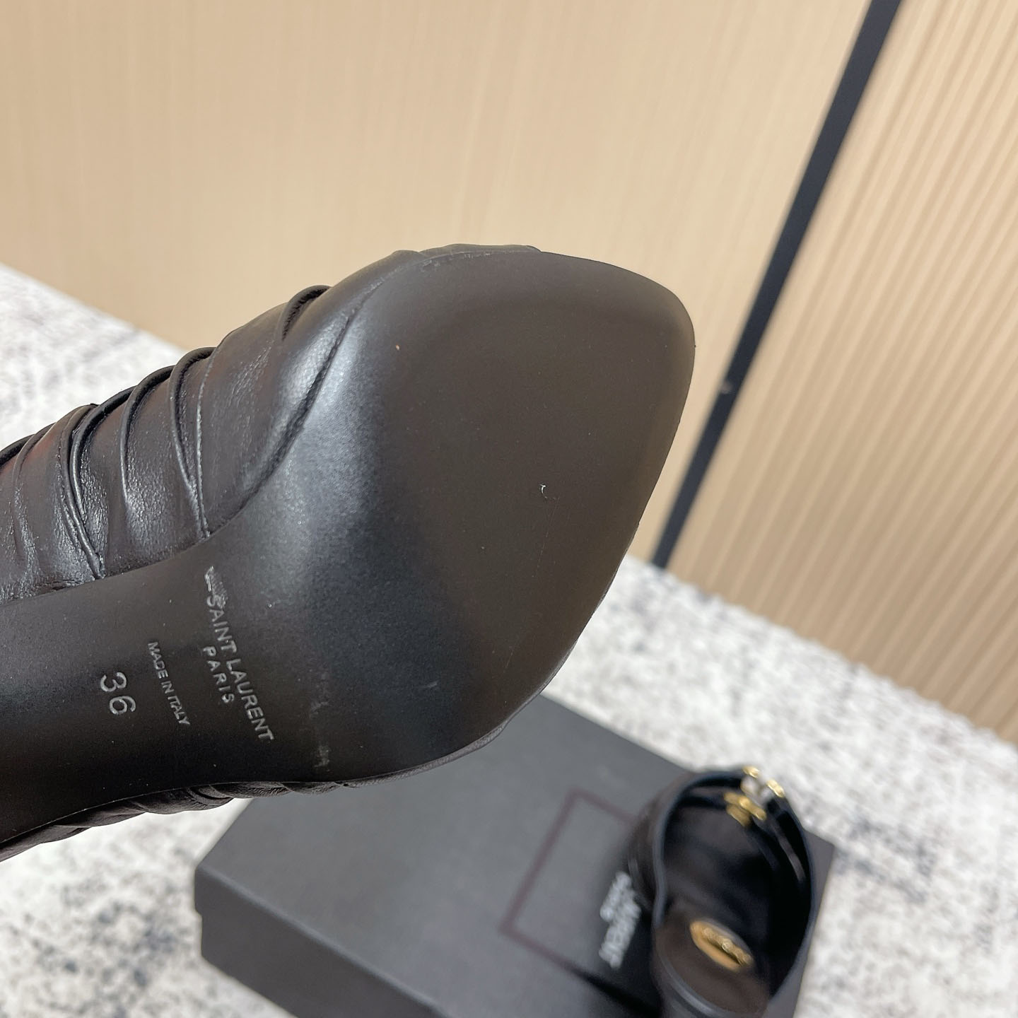 Saint Laurent EMILIE Mules In Satin Crepe - FashionPlug