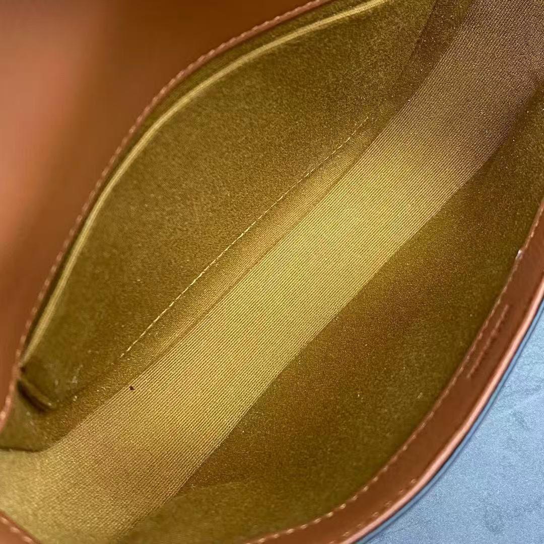 Celine FOLCO SHOULDER BAG IN Triomphe Canvas And Calfskin - FashionPlug