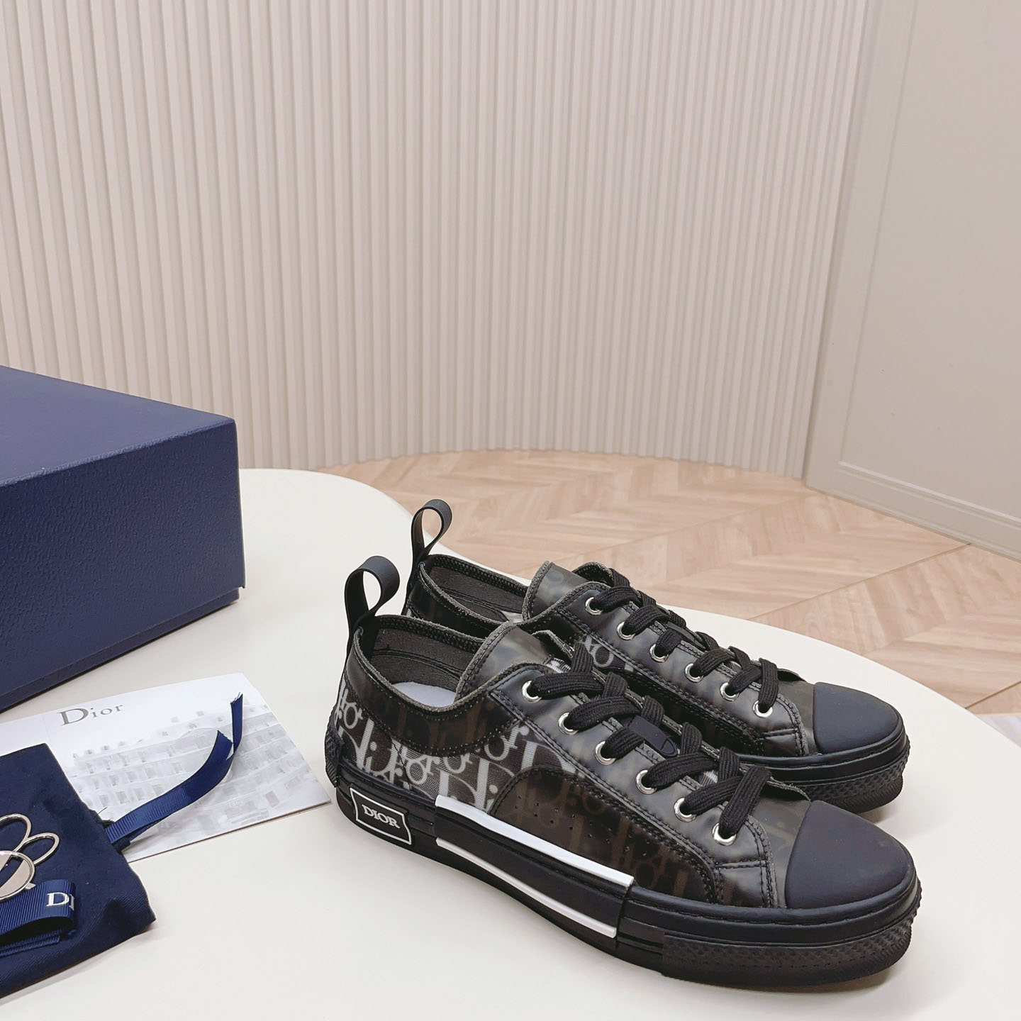 Dior B23 Low 'Dior Oblique - Black' - FashionPlug