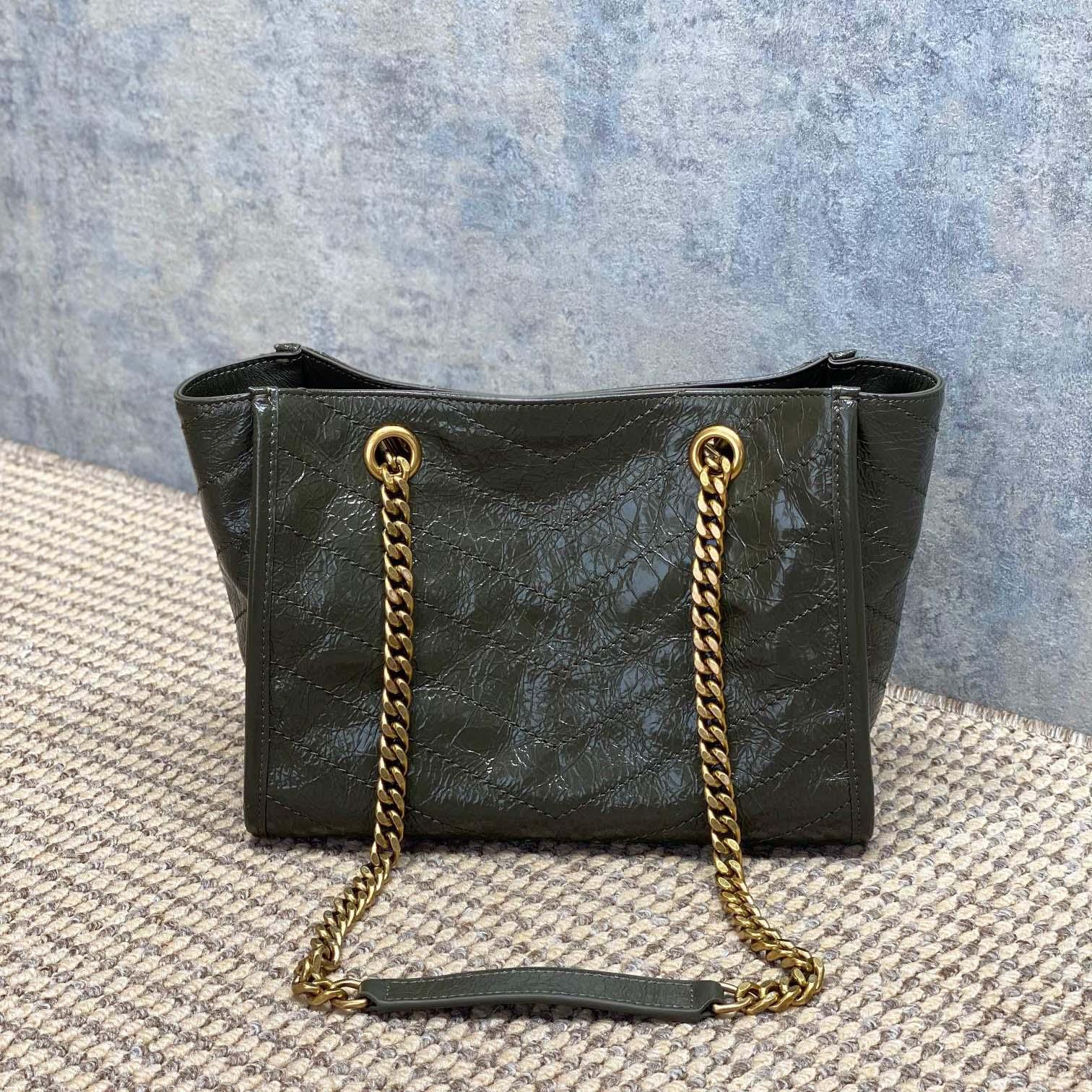 Saint Laurent Nini Small Shopping In Vintage Leather  - FashionPlug