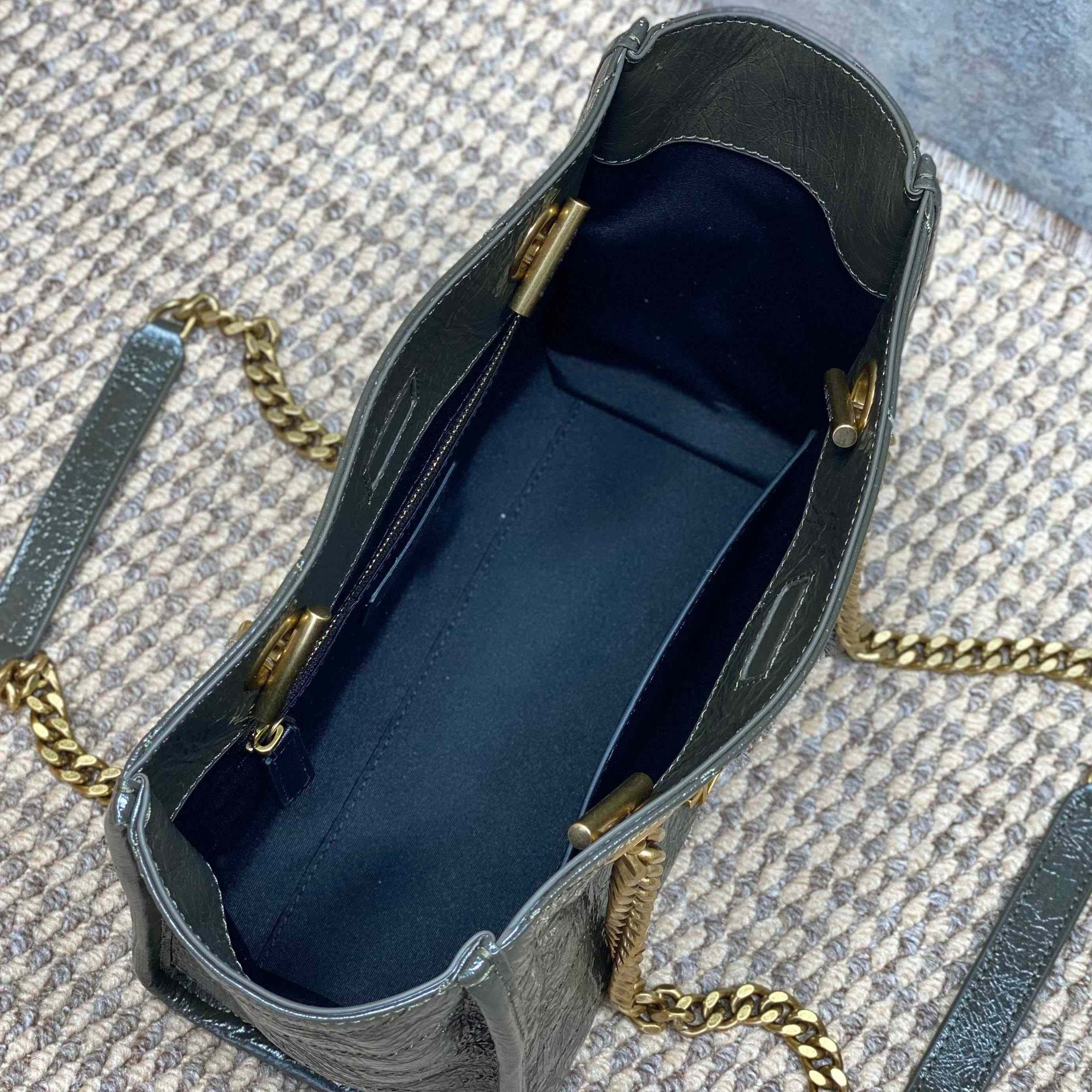 Saint Laurent Nini Small Shopping In Vintage Leather  - FashionPlug