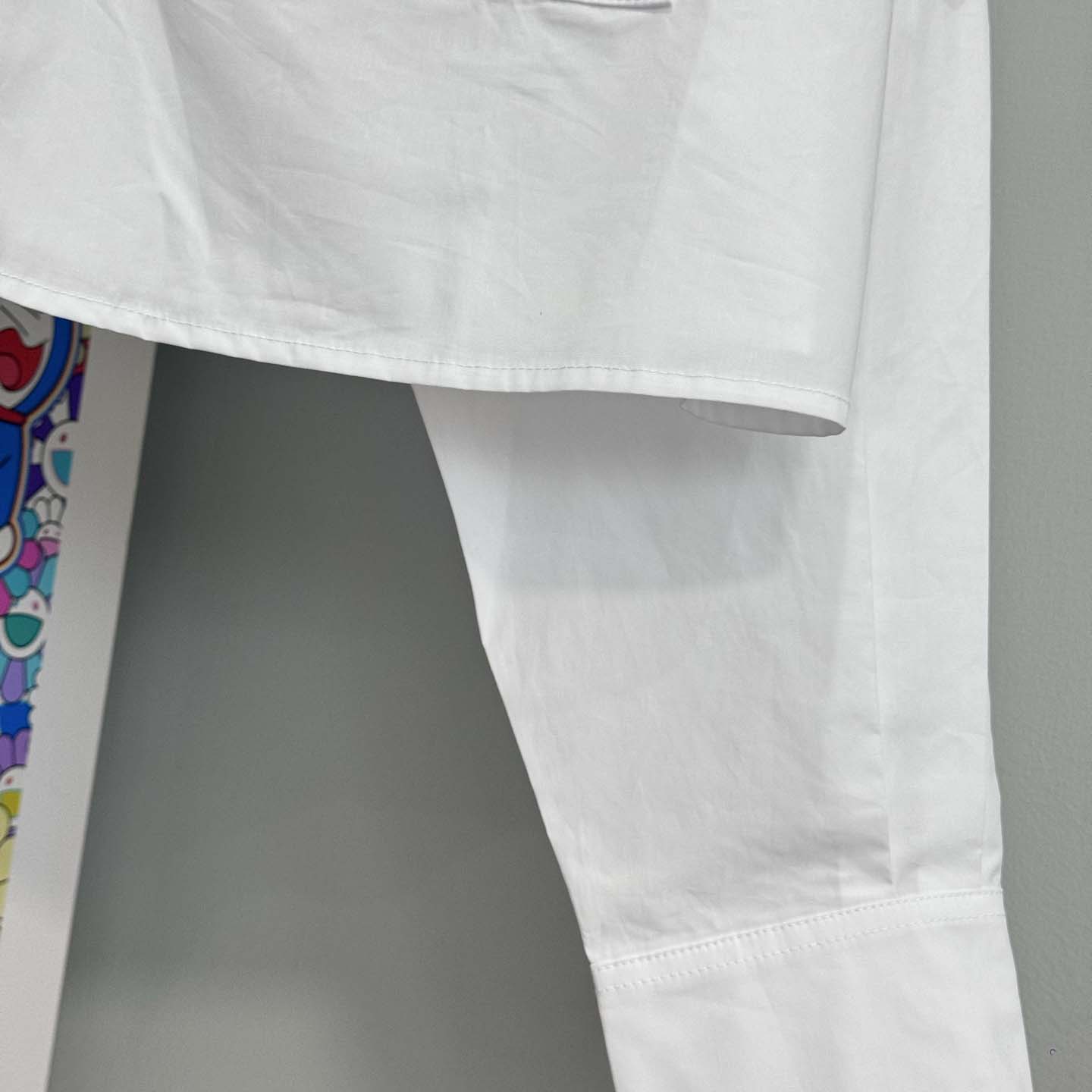 Miu Miu Logo-embroidered Cropped Poplin Shirt - FashionPlug