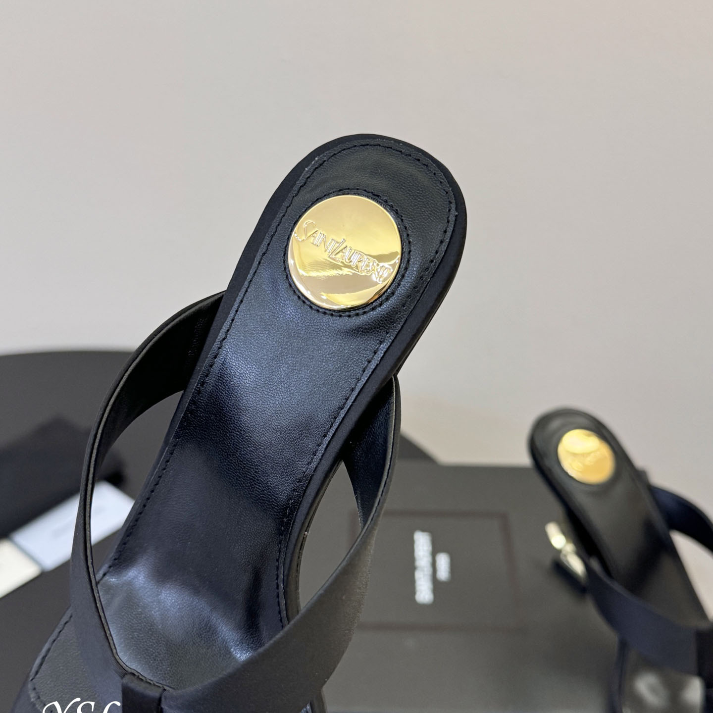 Saint Laurent OPYUM Mules In Satin  Crepe - FashionPlug