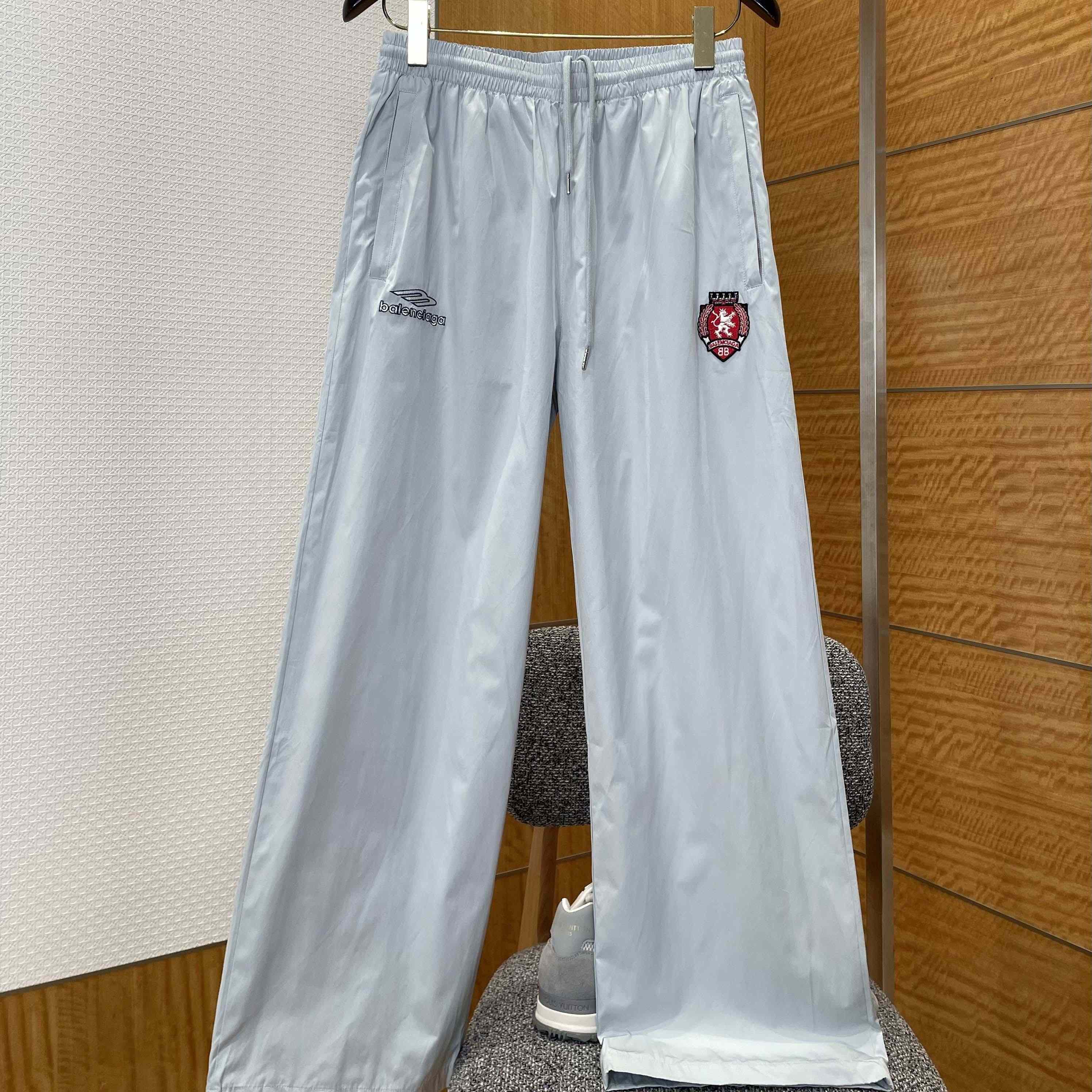 Balenciaga 3B Football Tracksuit Pants In New Grey - FashionPlug