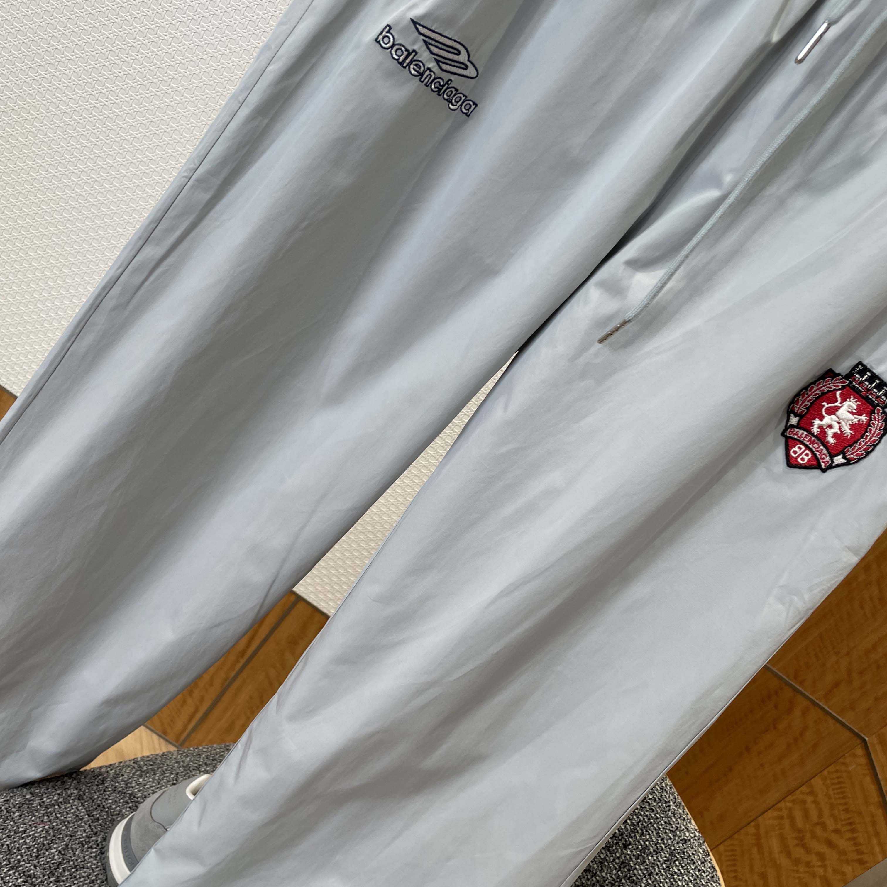 Balenciaga 3B Football Tracksuit Pants In New Grey - FashionPlug