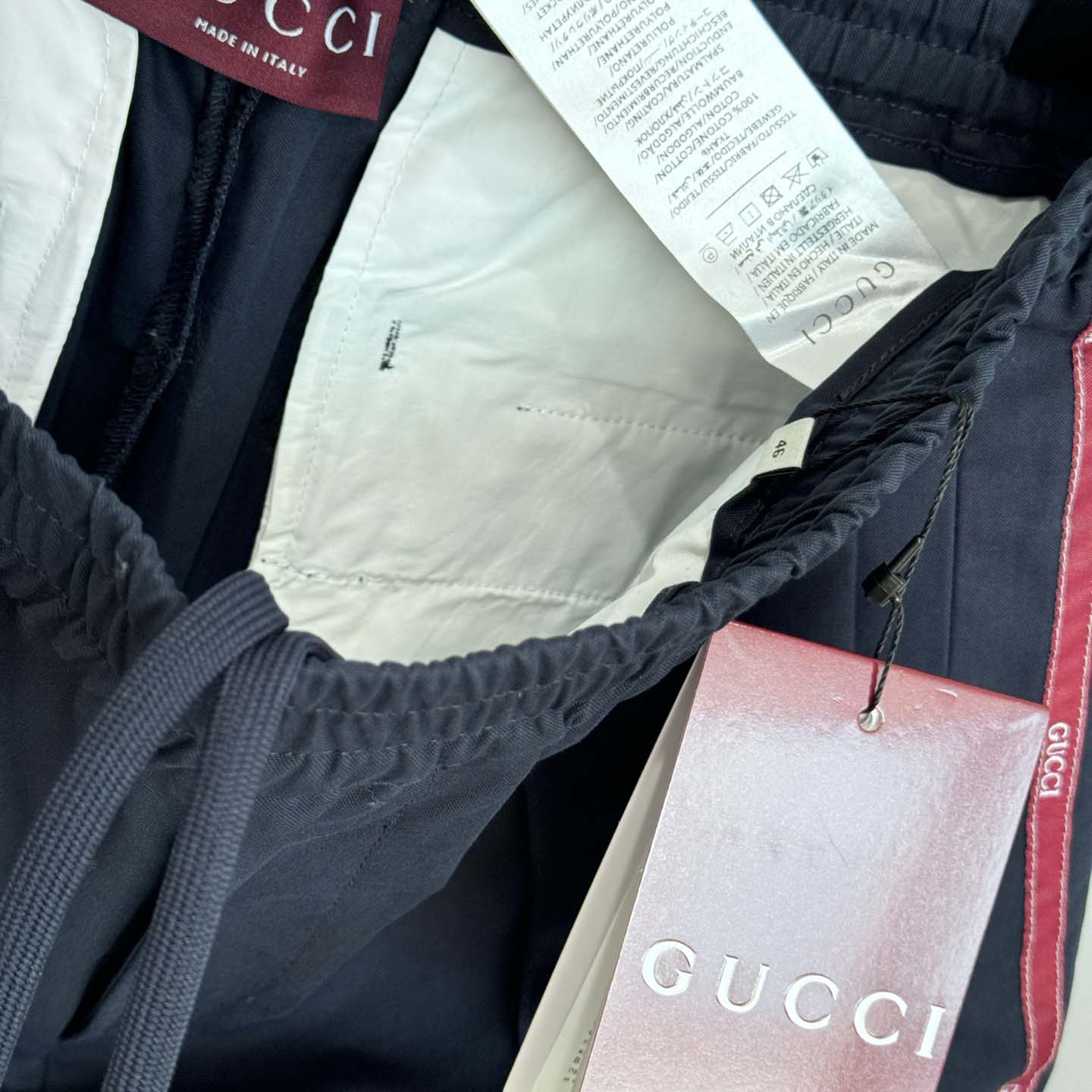 Gucci Selvedge Cotton Leisure Trousers - FashionPlug