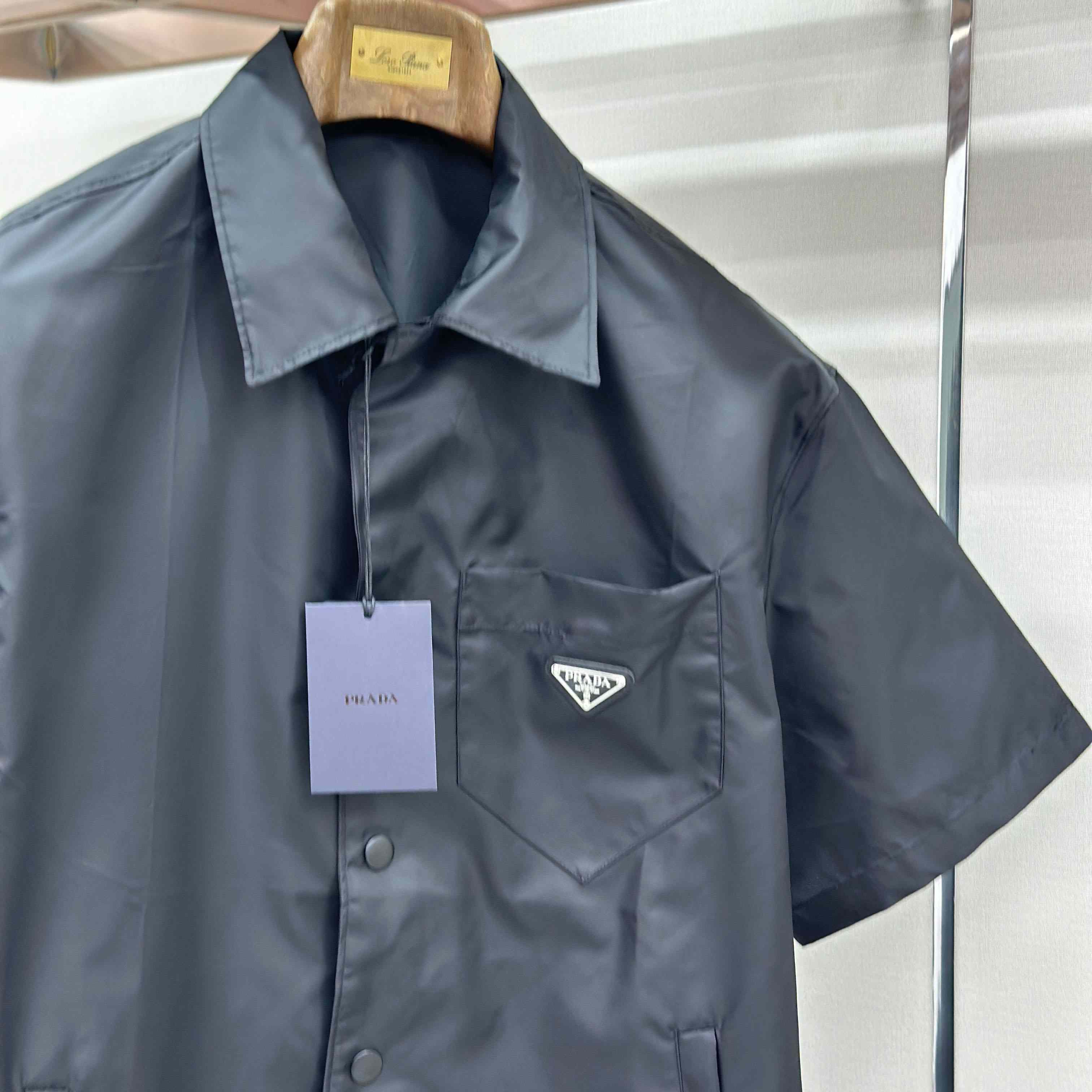 Prada Re-Nylon Short-Sleeved Shirt - FashionPlug