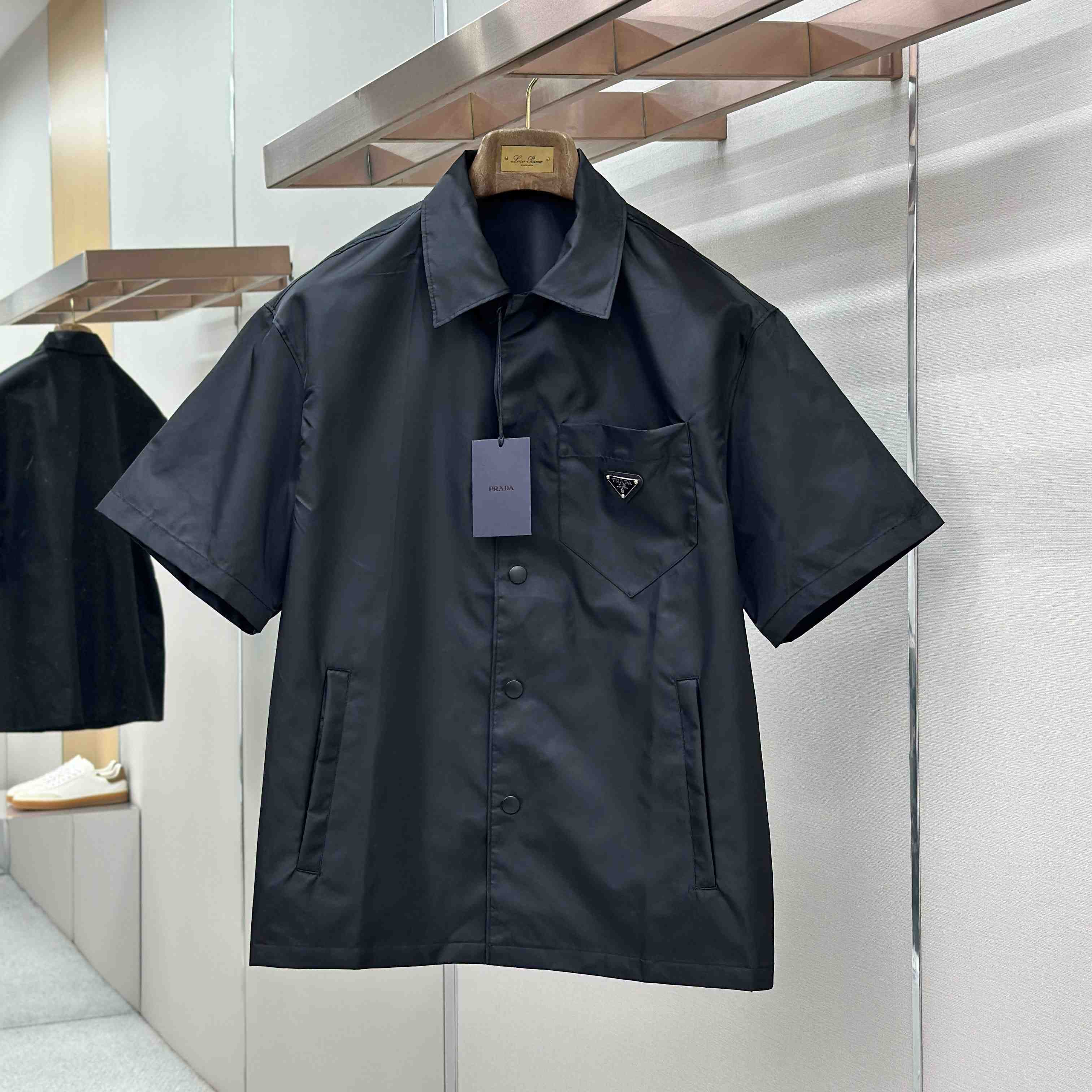 Prada Re-Nylon Short-Sleeved Shirt - FashionPlug