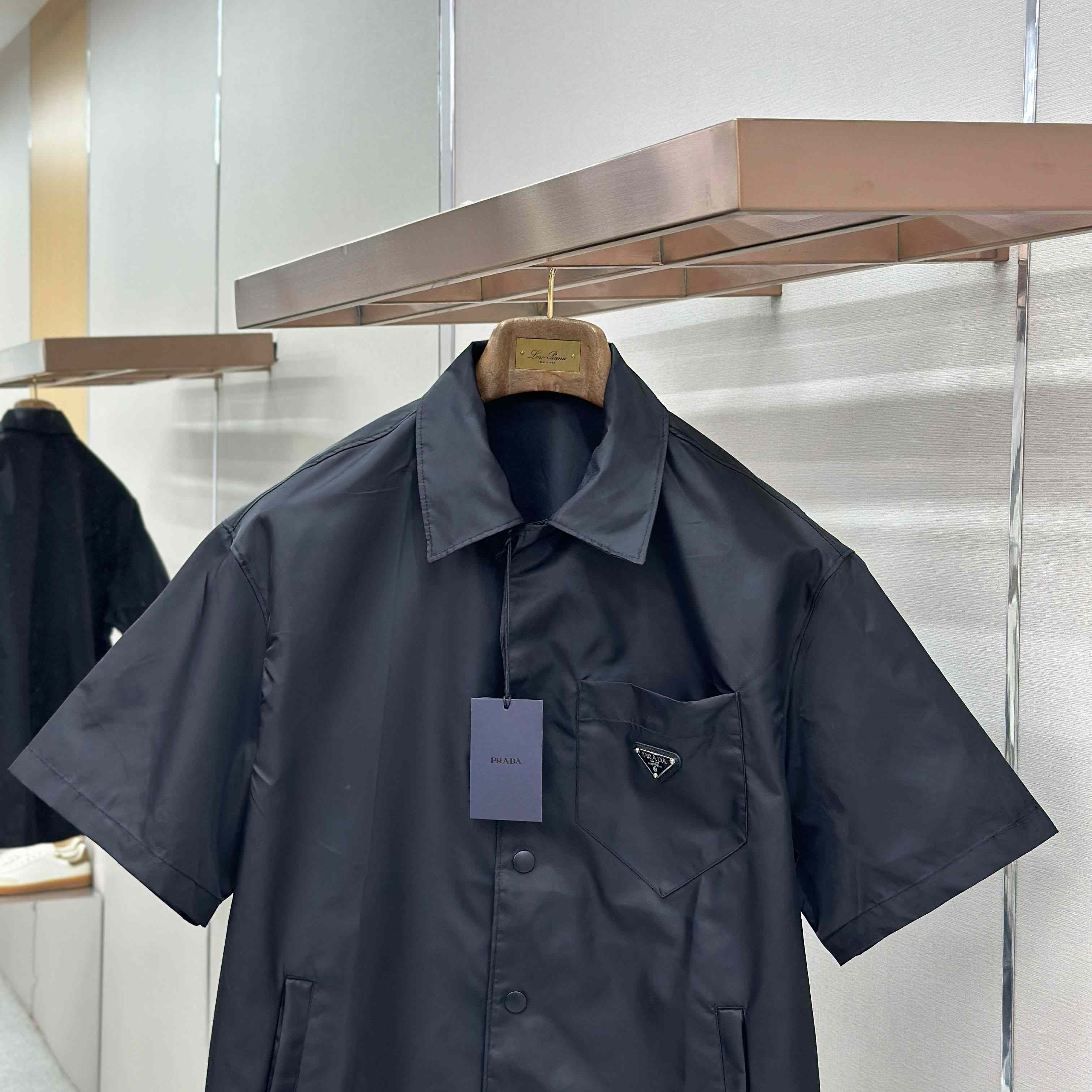 Prada Re-Nylon Short-Sleeved Shirt - FashionPlug