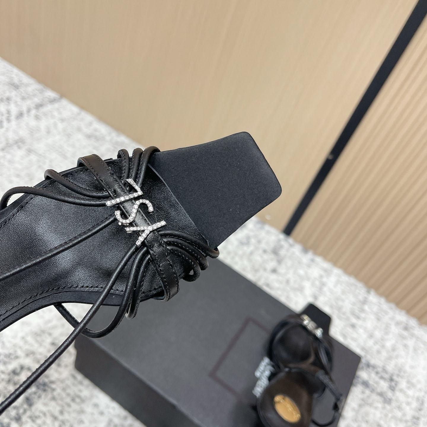 Saint Laurent JERRY Sandals In Smooth Leather - FashionPlug