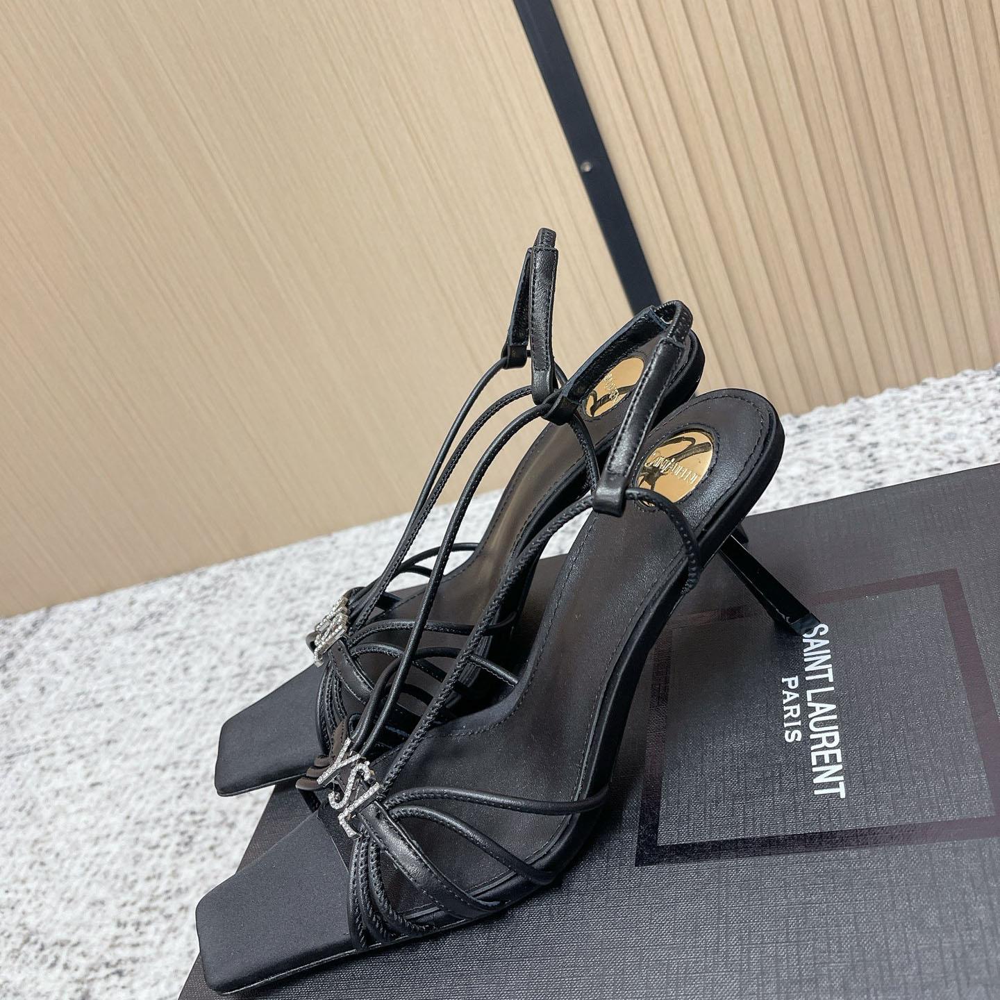 Saint Laurent JERRY Sandals In Smooth Leather - FashionPlug