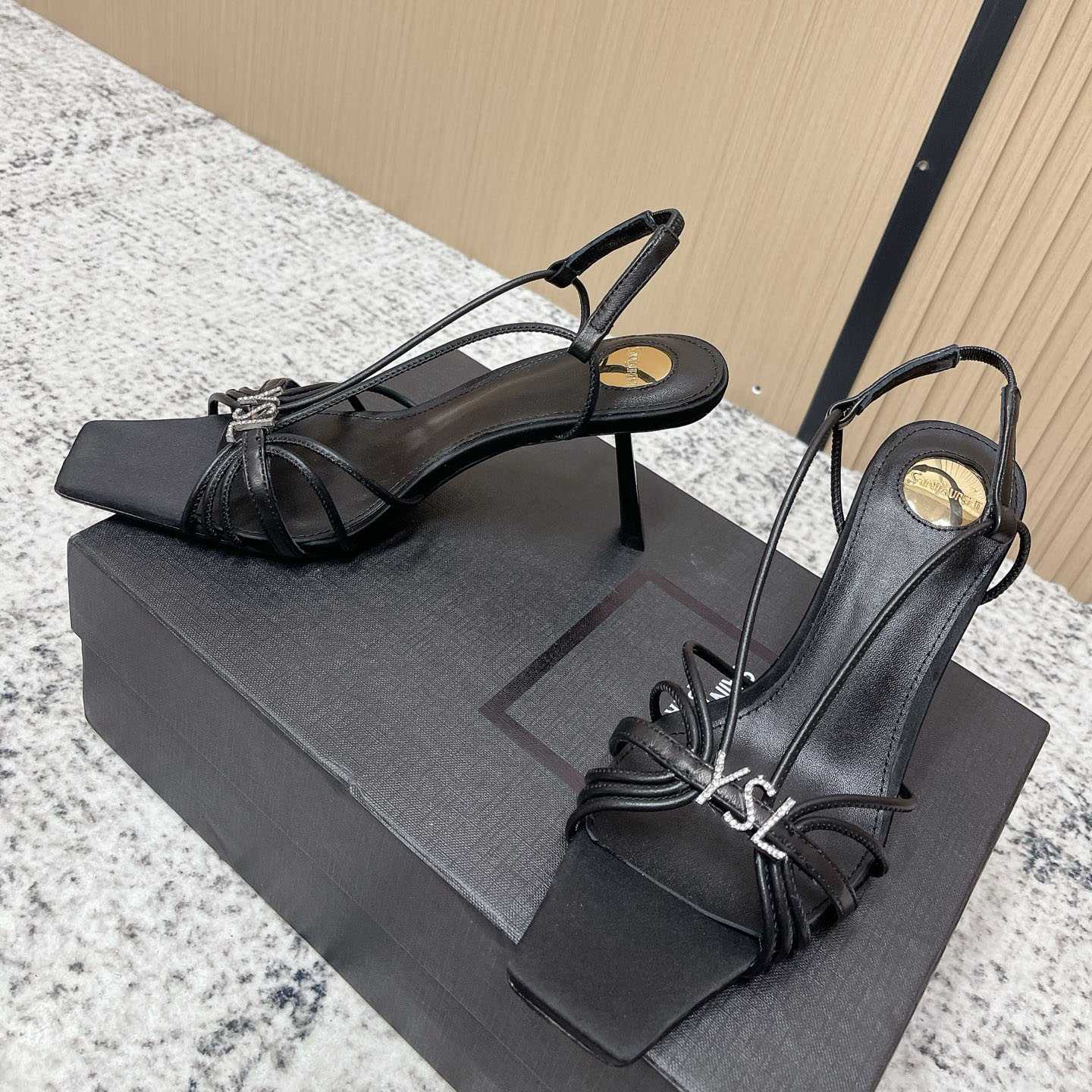 Saint Laurent JERRY Sandals In Smooth Leather - FashionPlug