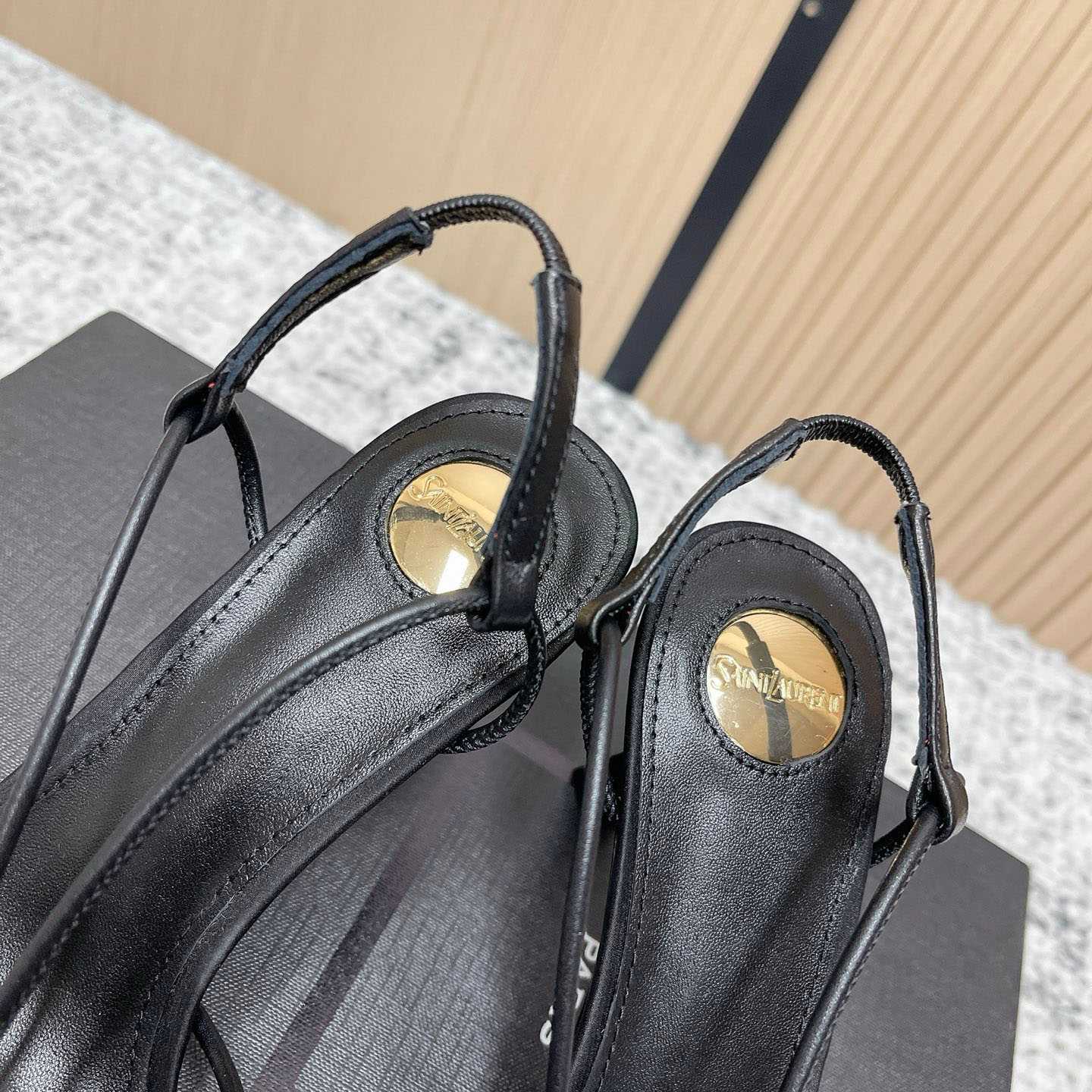 Saint Laurent JERRY Sandals In Smooth Leather - FashionPlug