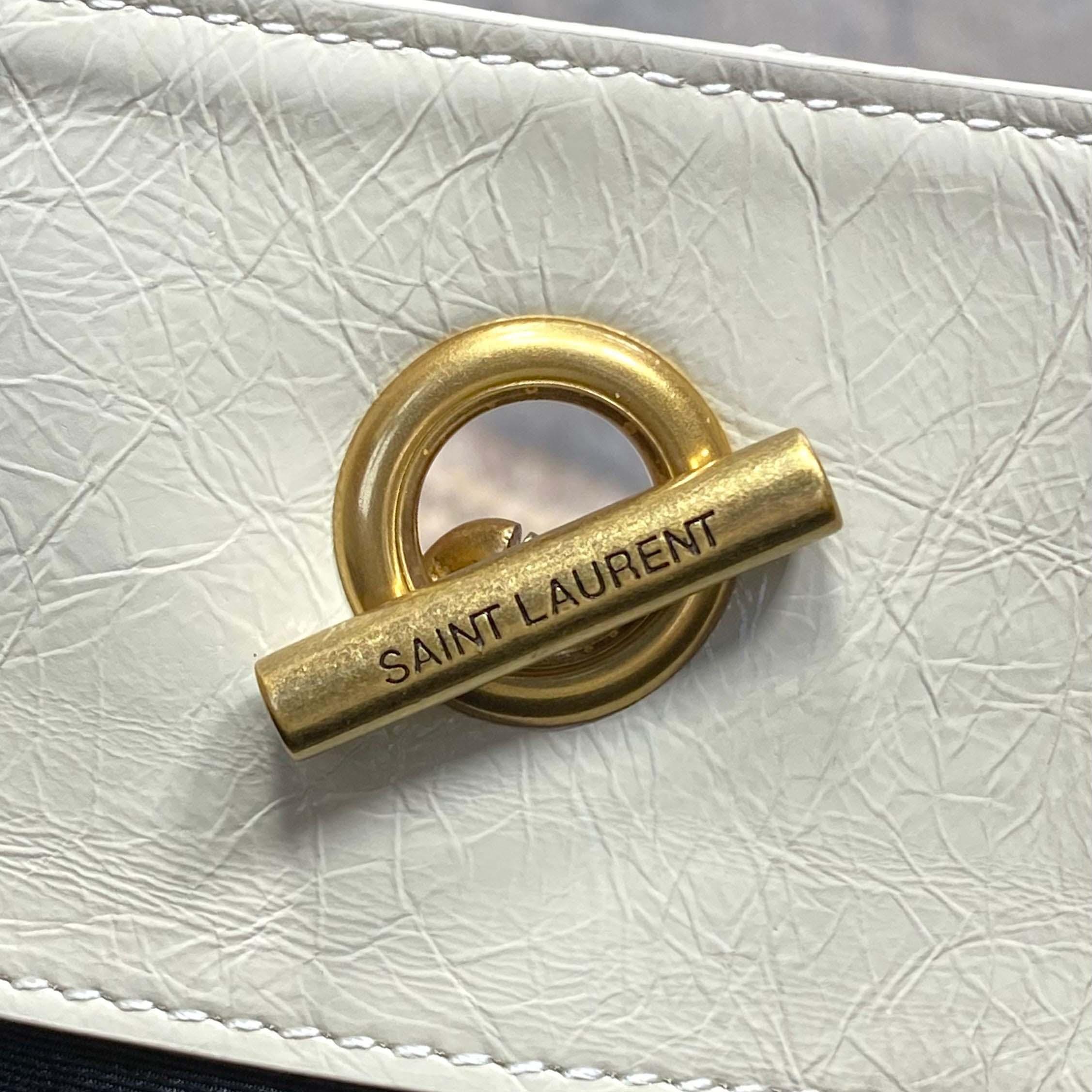 Saint Laurent Nini Shopping In Vintage Leather - FashionPlug