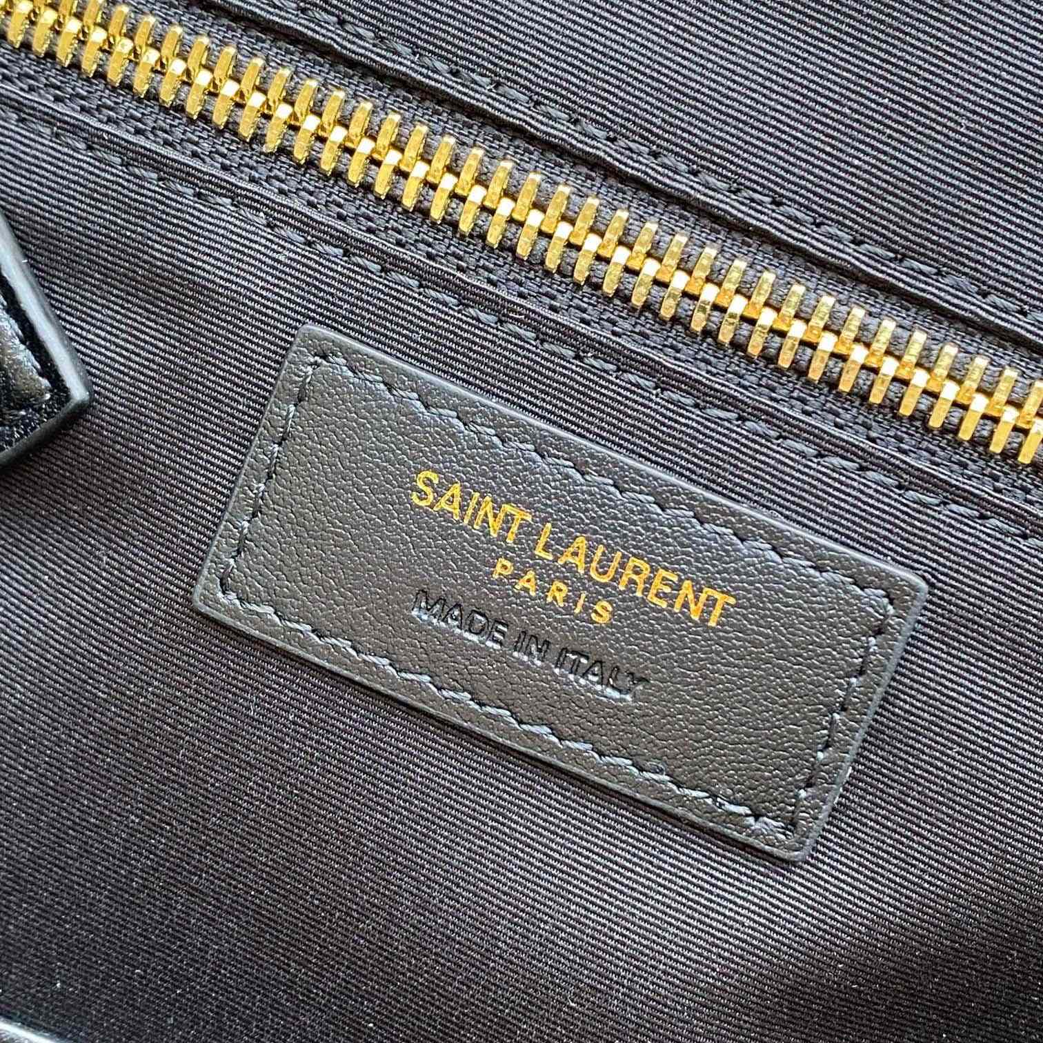 Saint Laurent Nini Shopping In Vintage Leather - FashionPlug
