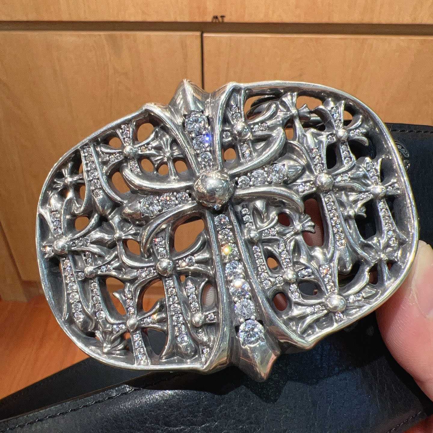 Chrome Hearts Leather Belt   - FashionPlug