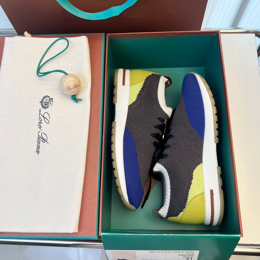 Loro Piana 360 Flexy Walk Colorama Wish Silk Sneakers - FashionPlug