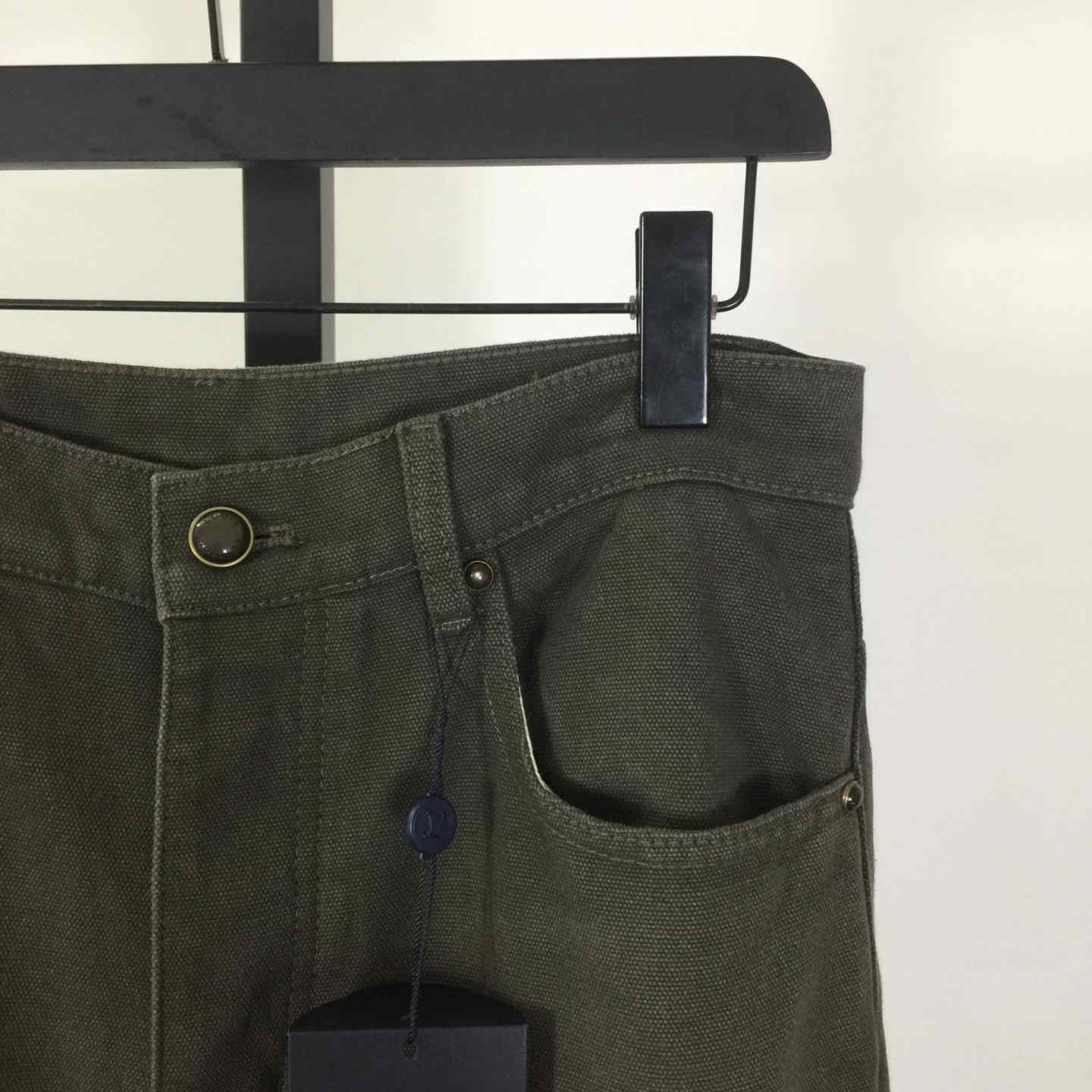 Louis Vuitton Waxed Denim Pants With Signature Turn-Ups   1AJCU6 - FashionPlug