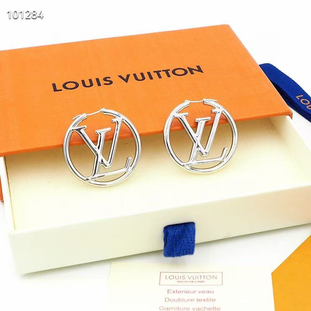Louis Vuitton Louise Hoop GM Earrings - FashionPlug