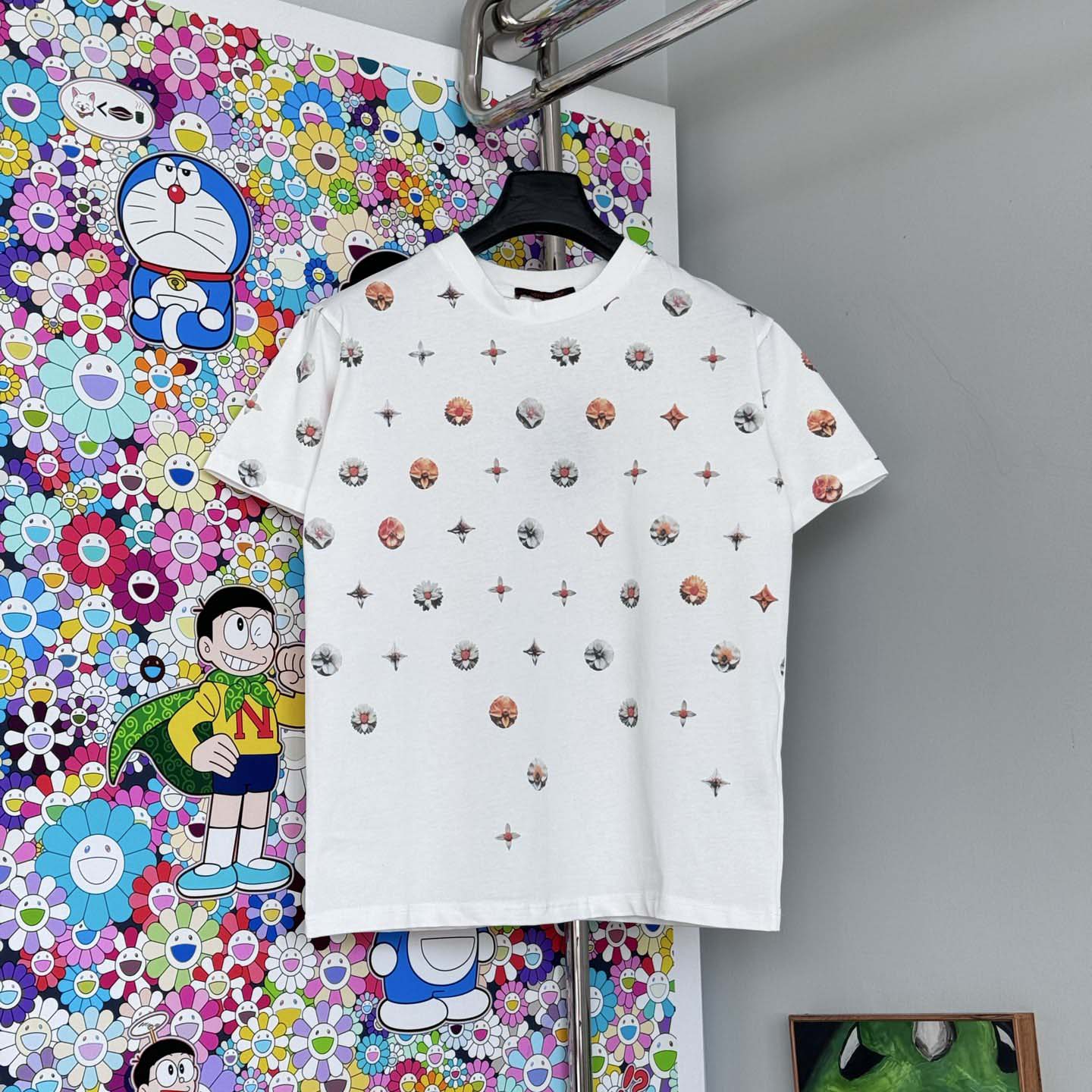  Louis Vuitton Overprinted Monogram Jacquard T-Shirt   1AJRAF - FashionPlug