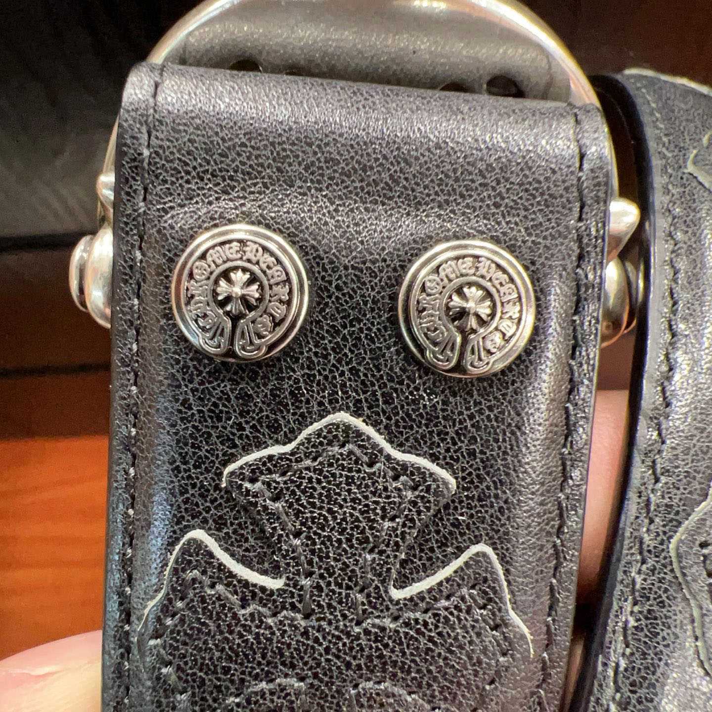 Chrome Hearts Leather Belt   - FashionPlug