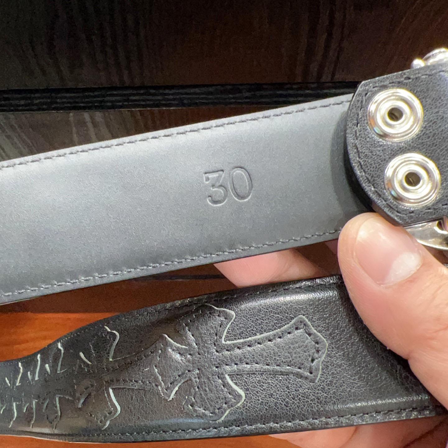 Chrome Hearts Leather Belt   - FashionPlug