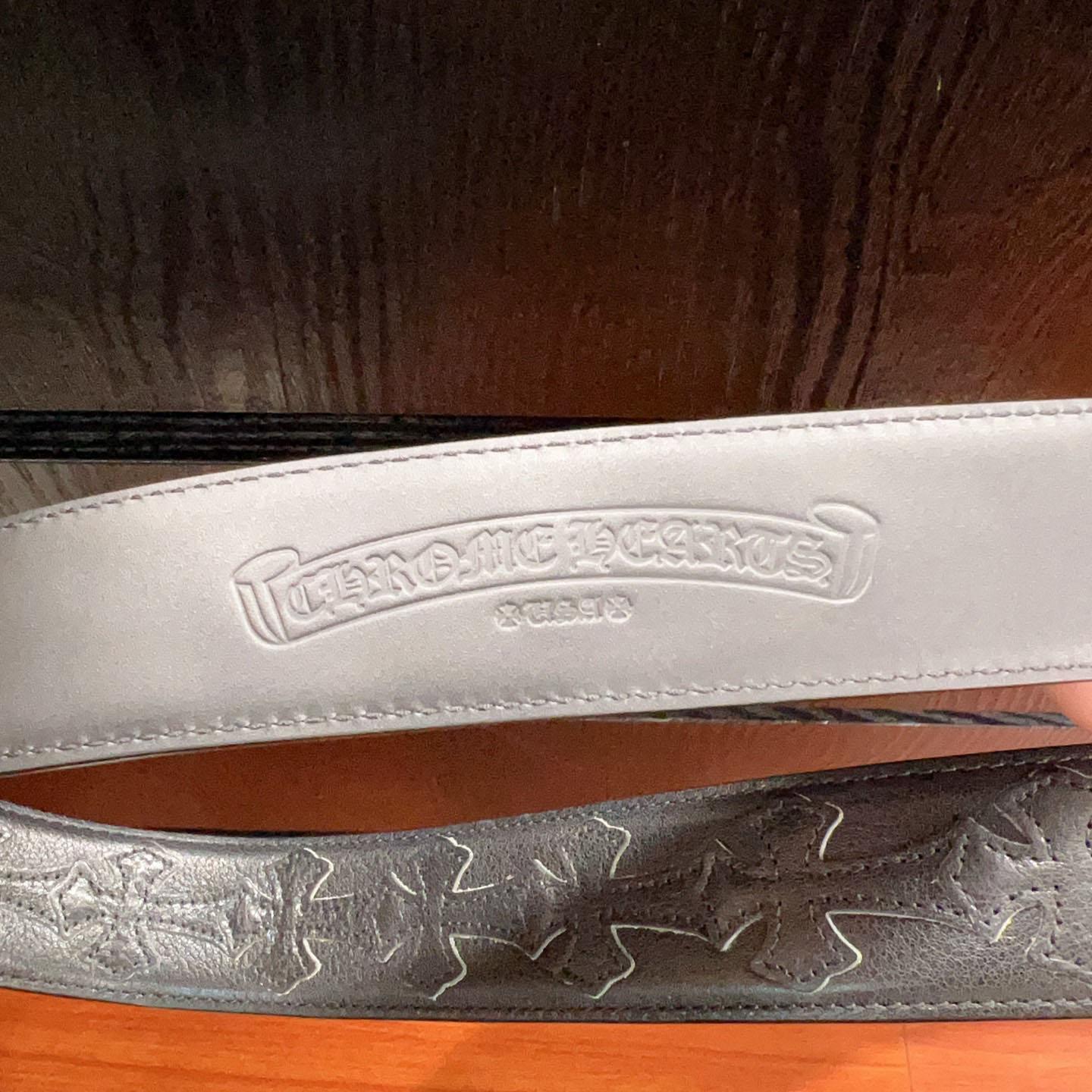 Chrome Hearts Leather Belt   - FashionPlug