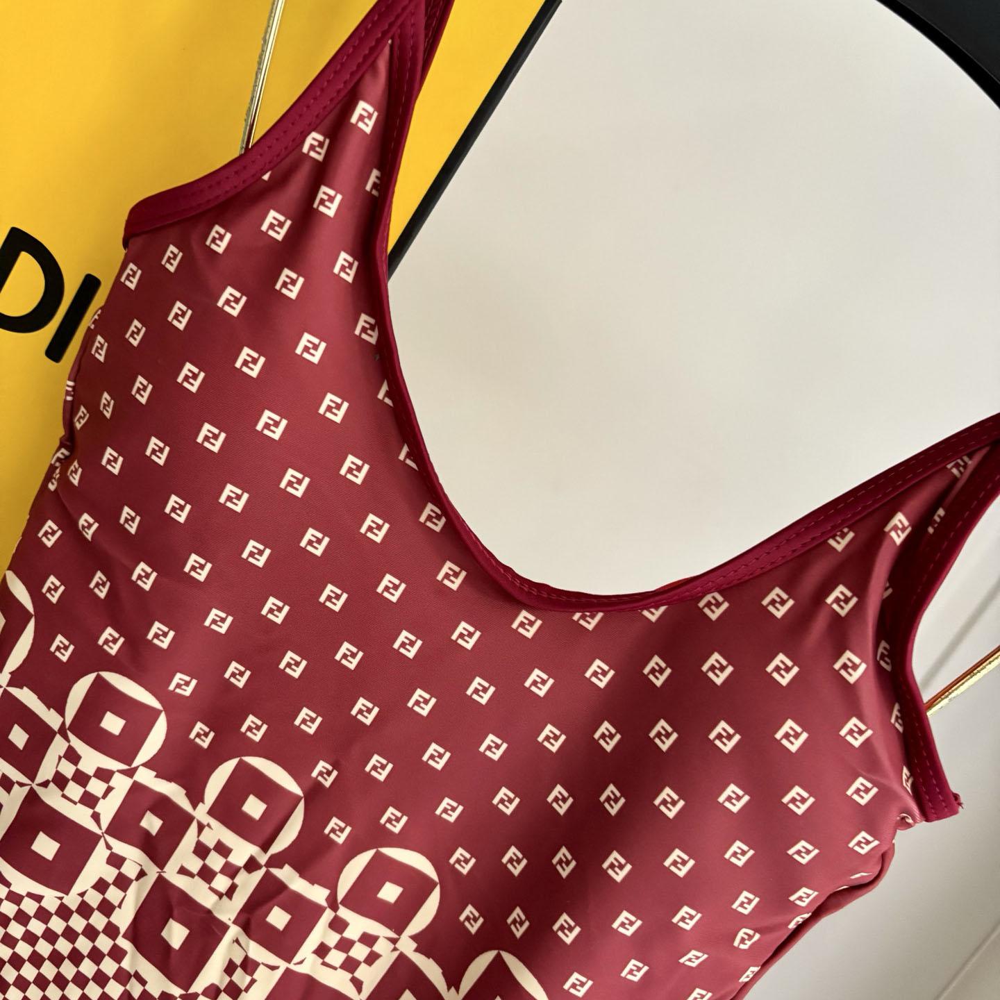 Fendi Geometric Pattern Printed Swimsuit - FashionPlug