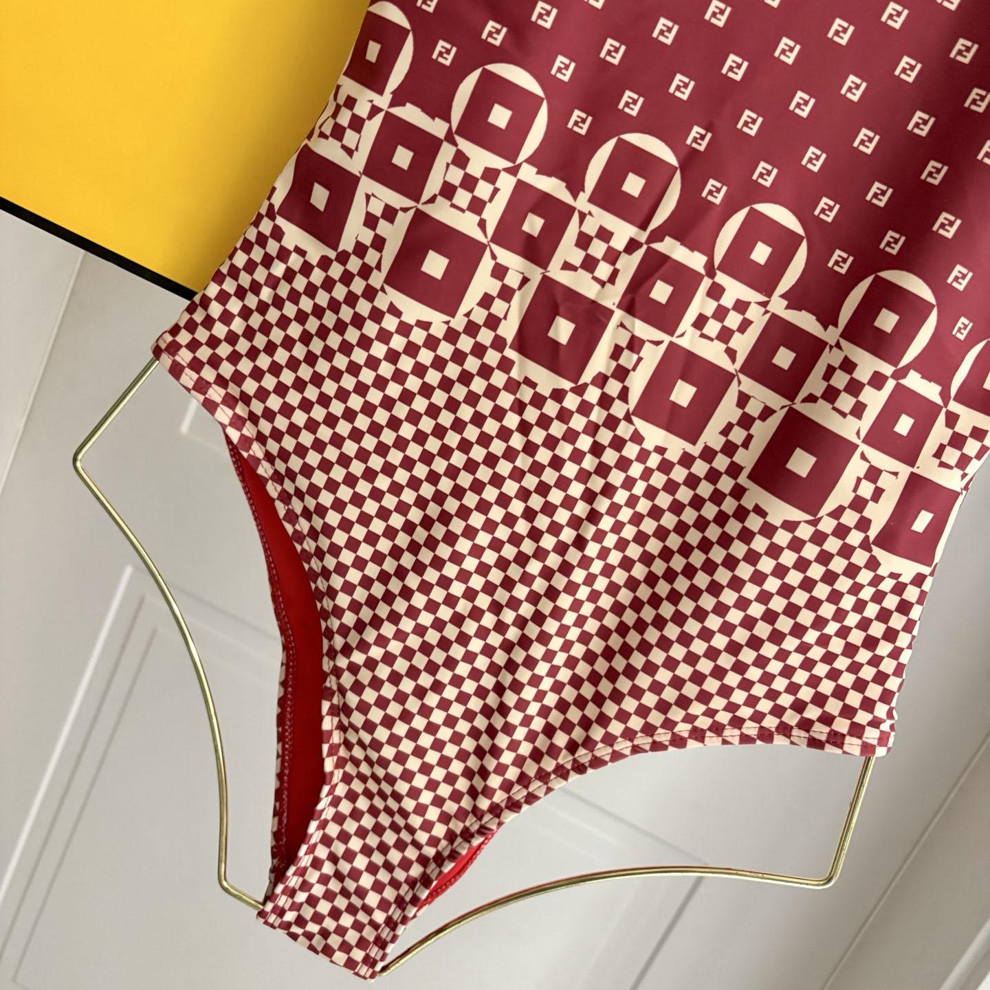 Fendi Geometric Pattern Printed Swimsuit - FashionPlug