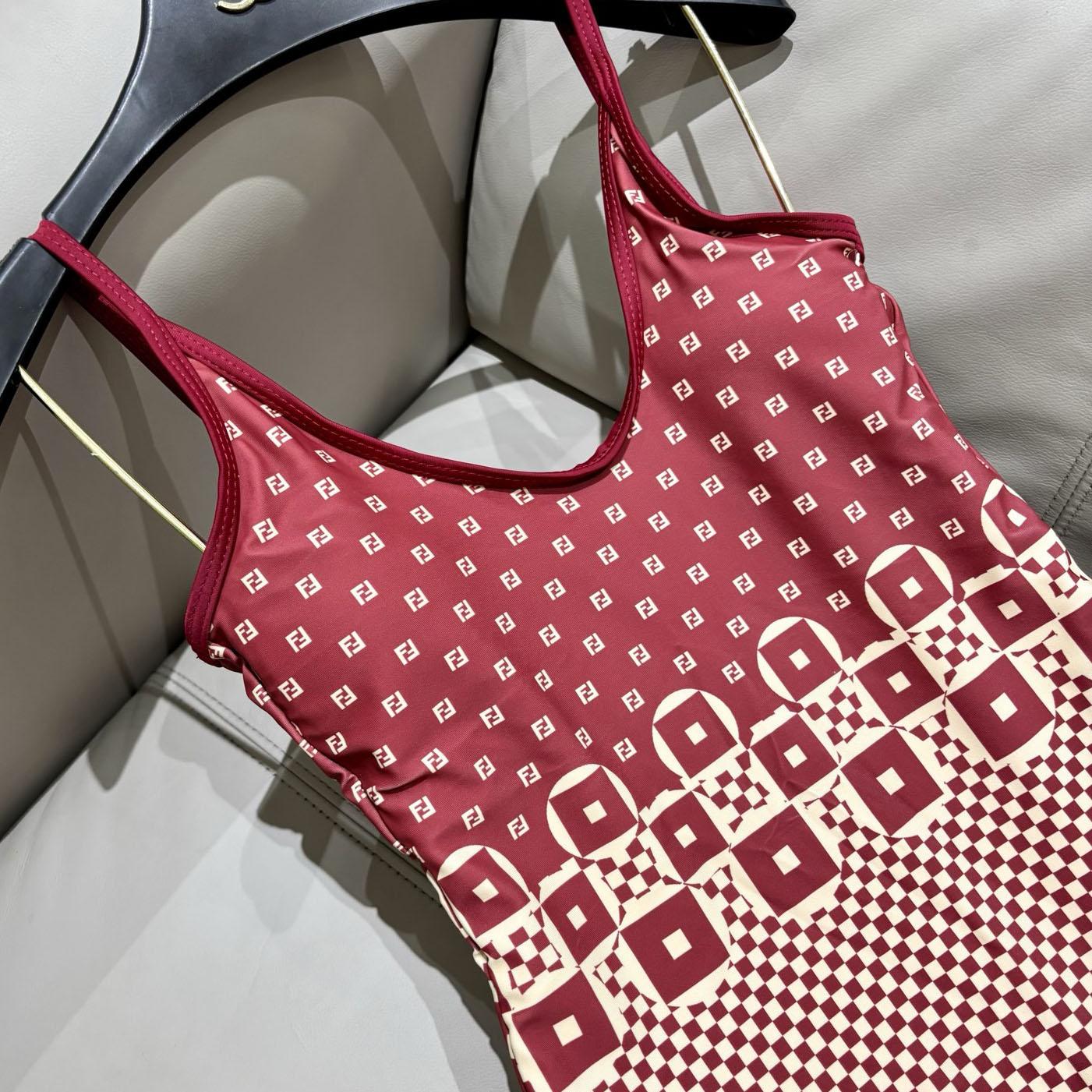 Fendi Geometric Pattern Printed Swimsuit - FashionPlug