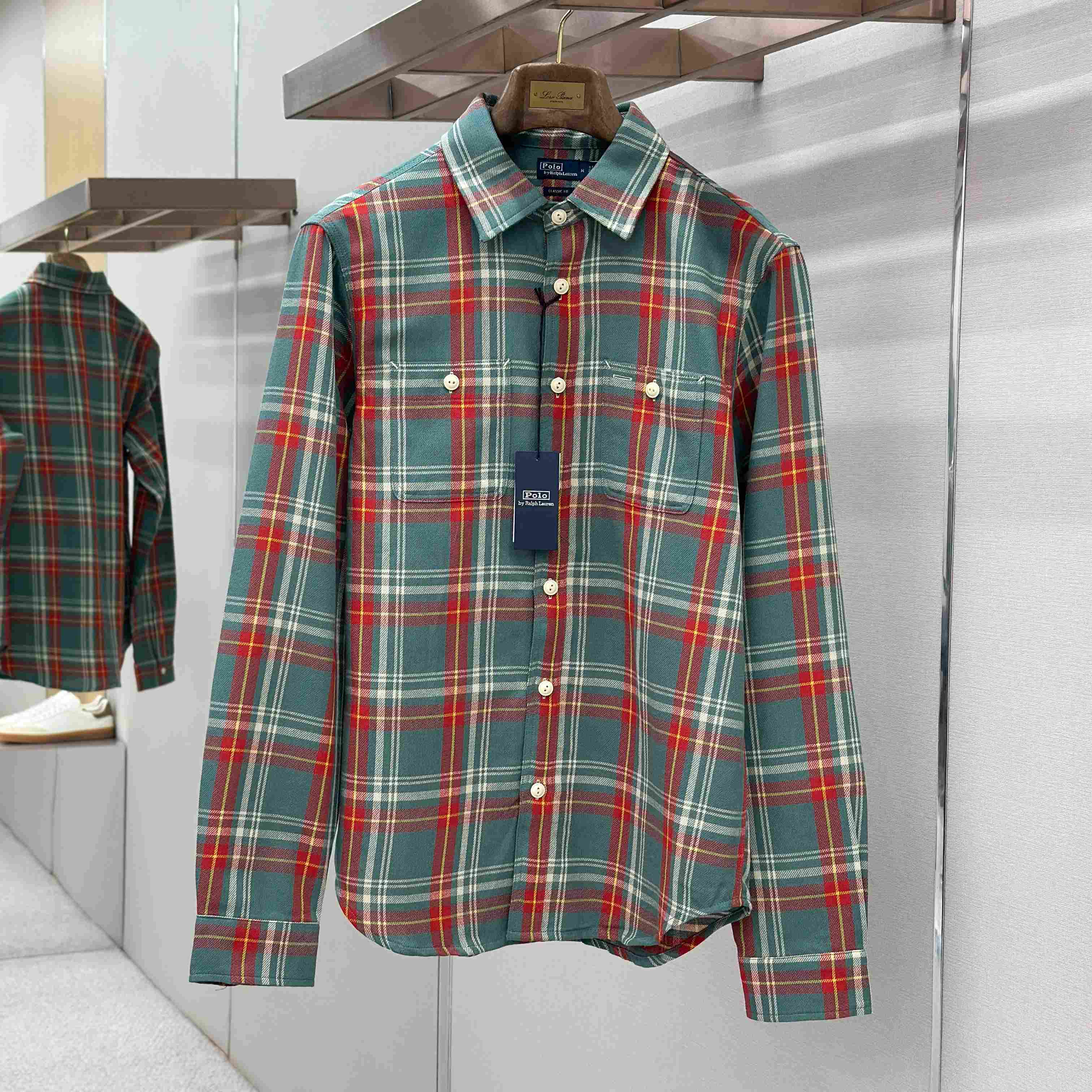  Ralph Lauren Classic Fit Plaid Flannel Workshirt - FashionPlug