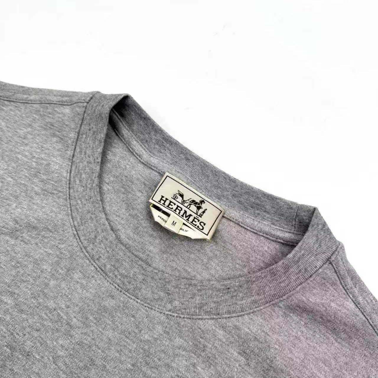 Hermes H Puzzle Leather Embroidery T-Shirt  - FashionPlug