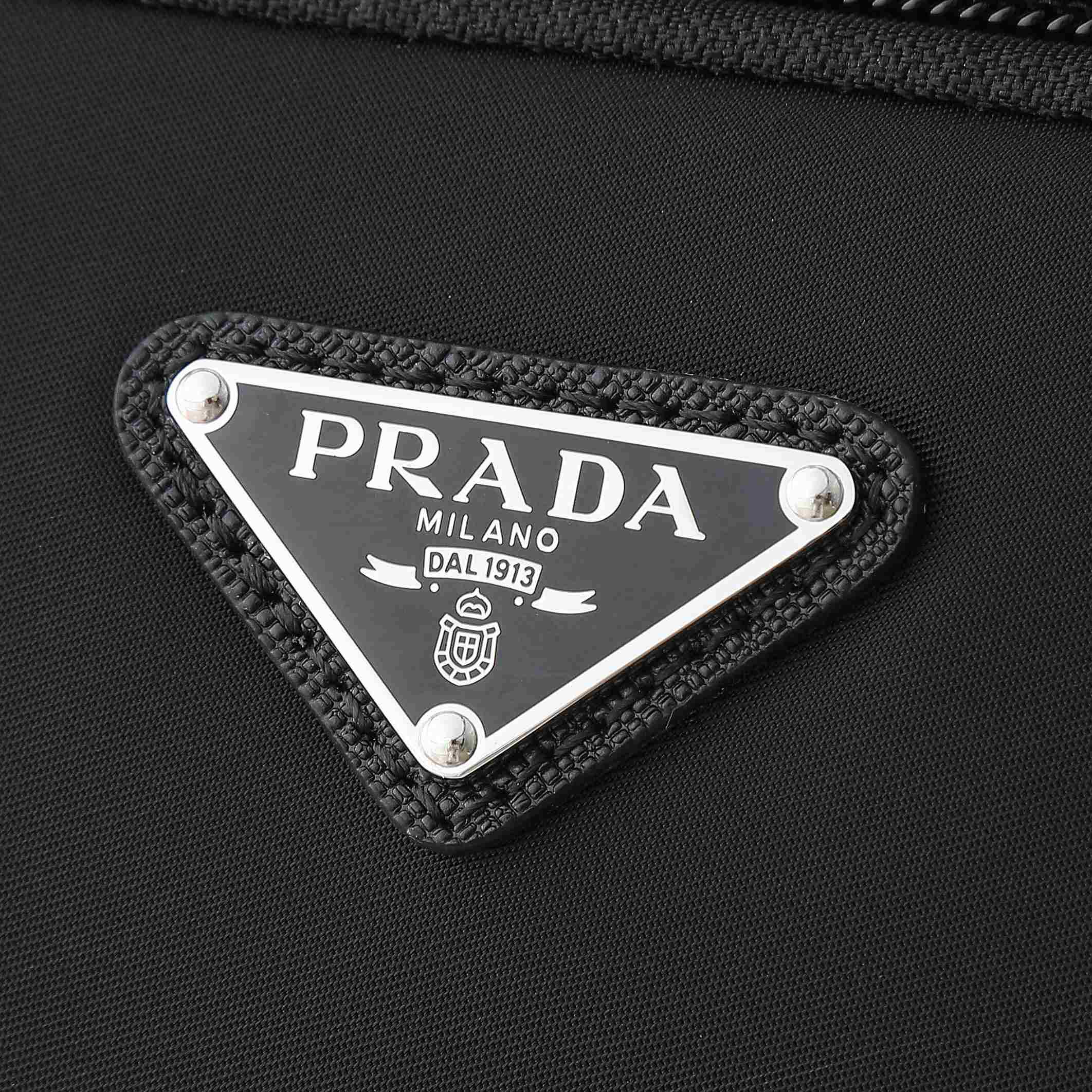 Prada Large Re-Nylon And Saffiano leather shoulder bag - FashionPlug
