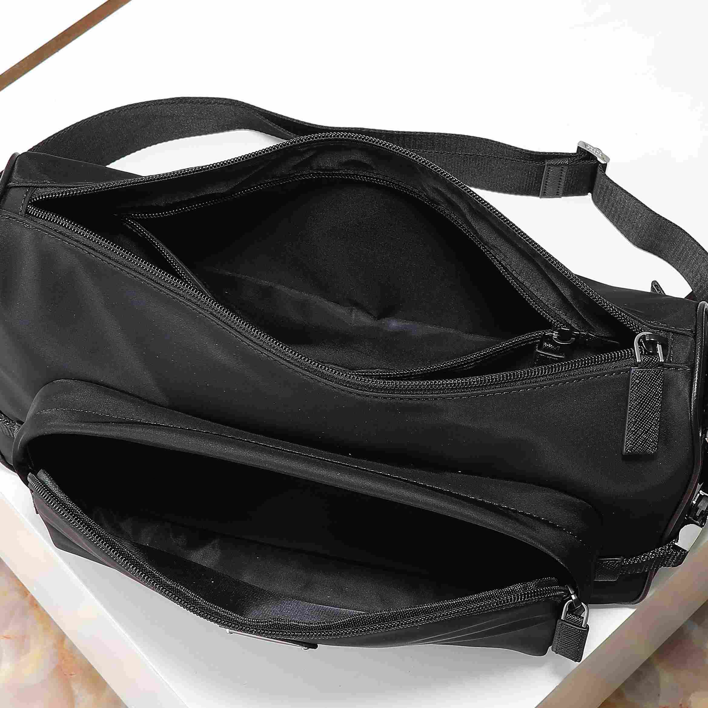 Prada Large Re-Nylon And Saffiano leather shoulder bag - FashionPlug