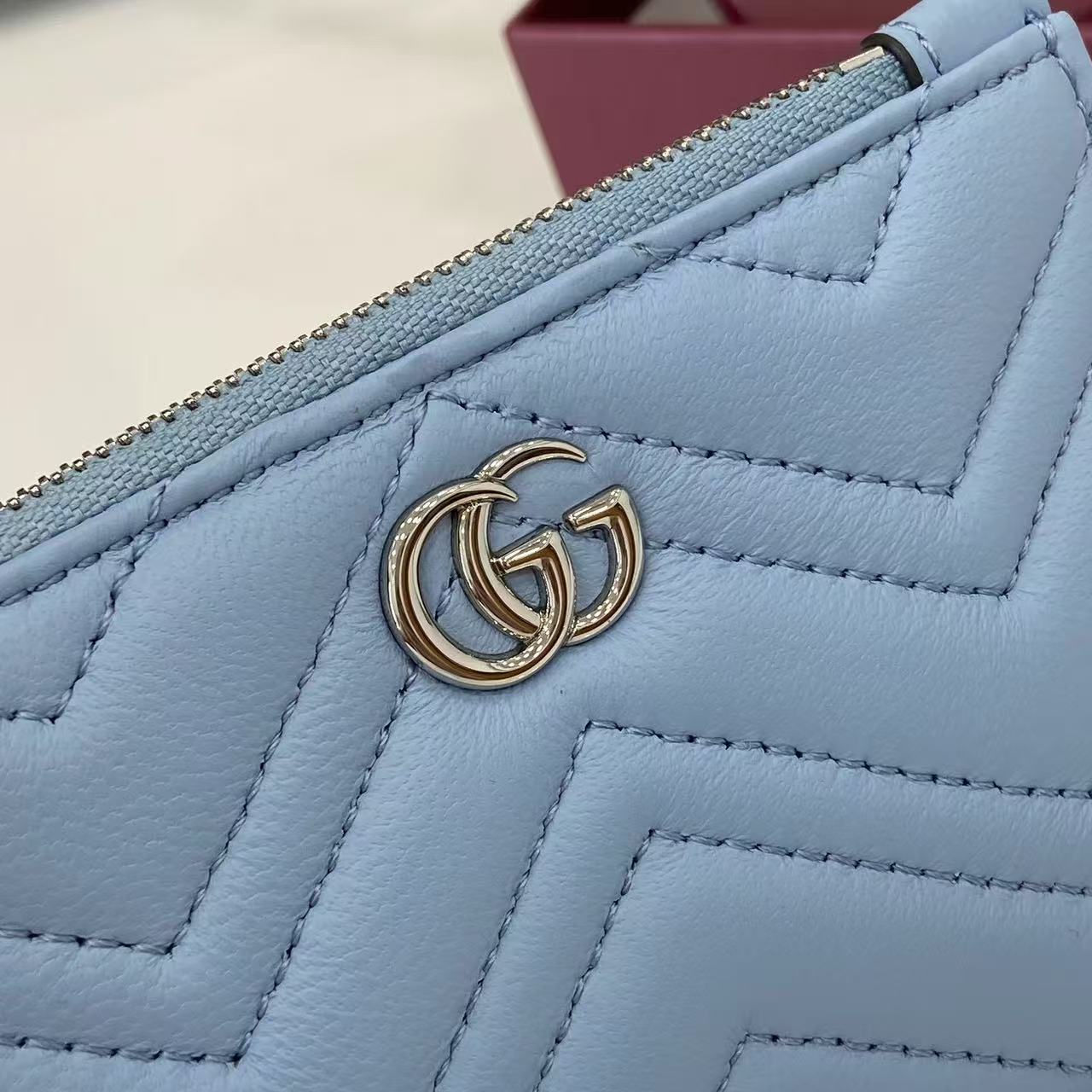 Gucci GG Marmont Zip Key Pouch - FashionPlug